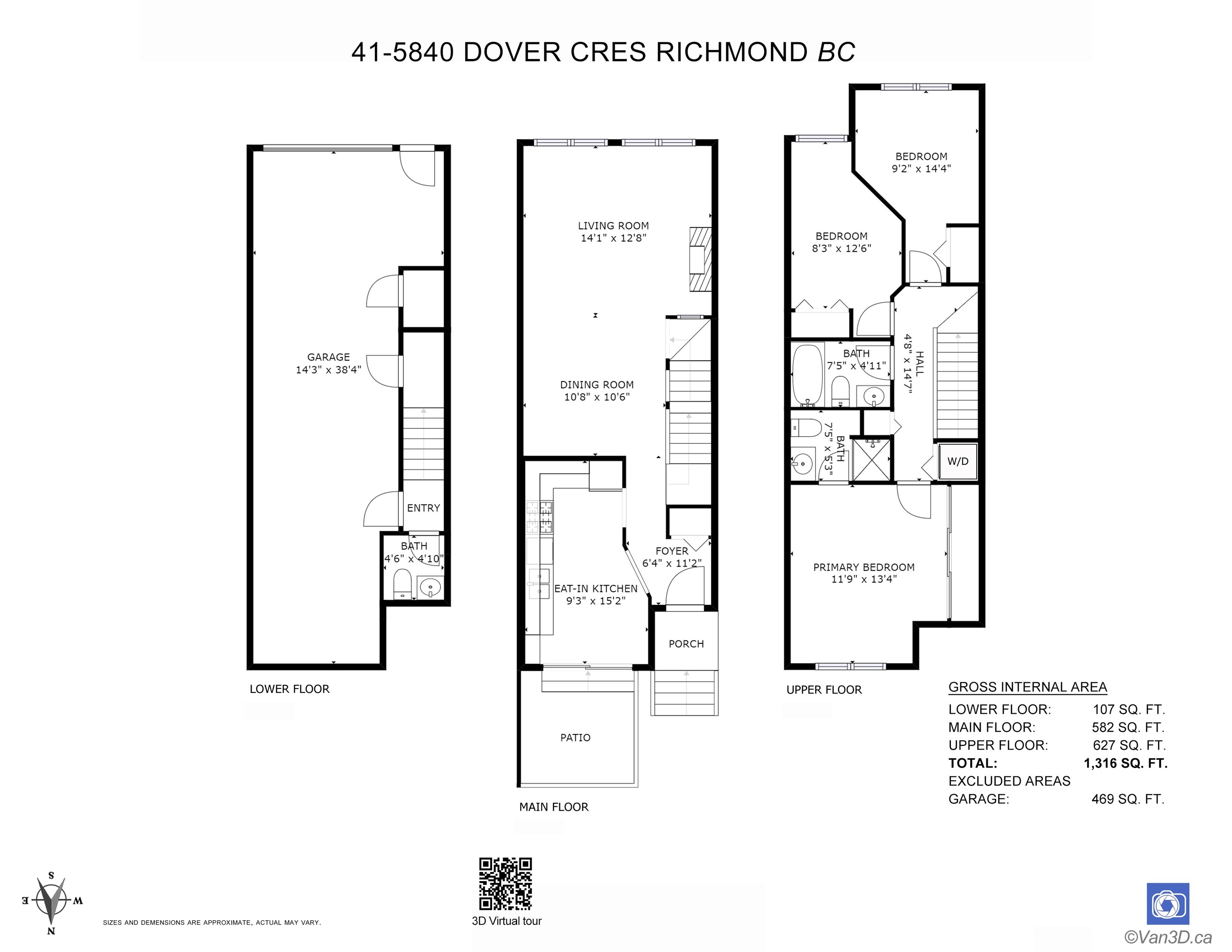 5840 DOVER, Richmond, British Columbia V7C 5P4, 3 Bedrooms Bedrooms, ,2 BathroomsBathrooms,Residential Attached,For Sale,DOVER,R2703322