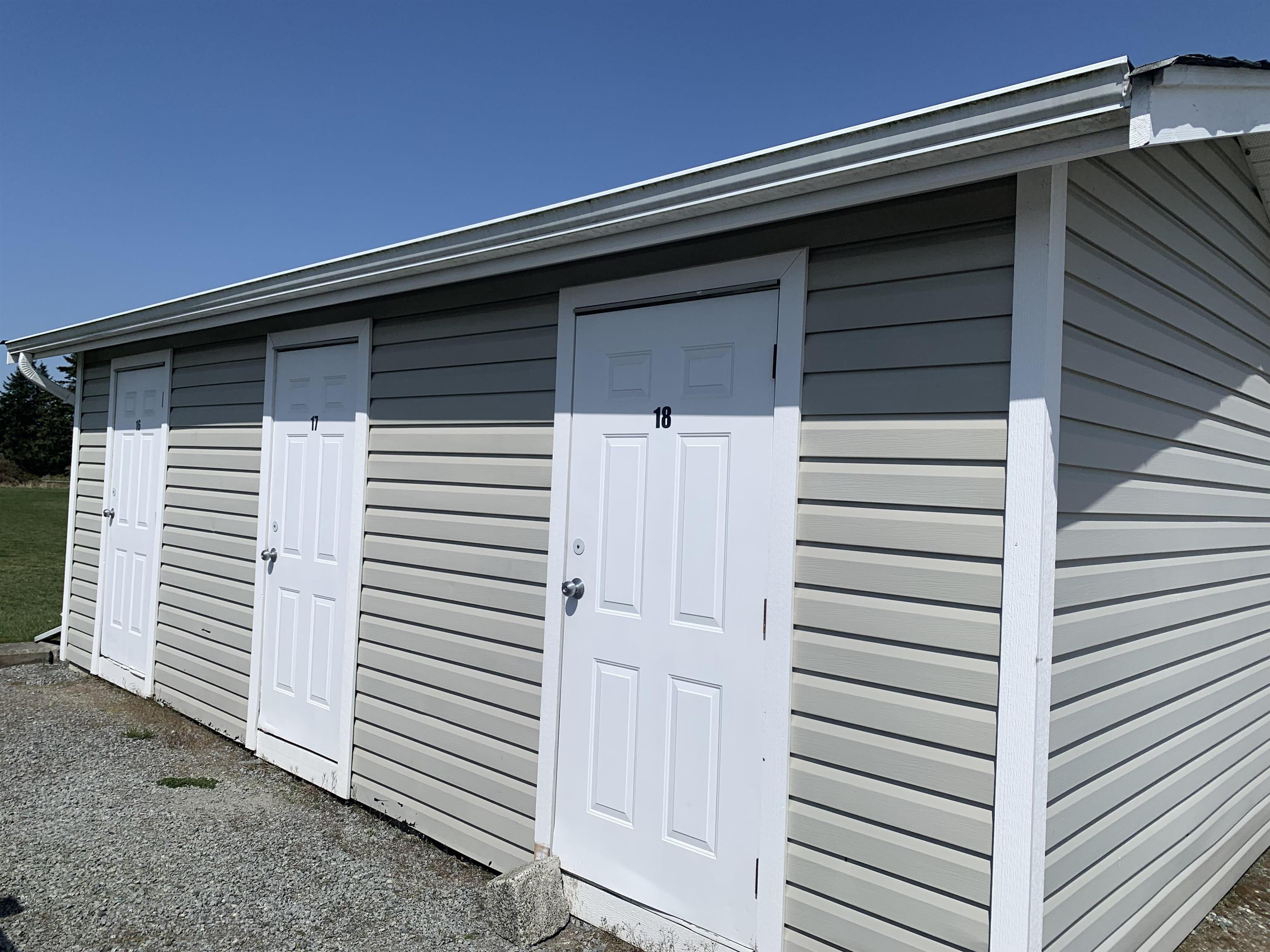 Convenient outside storage shed...
