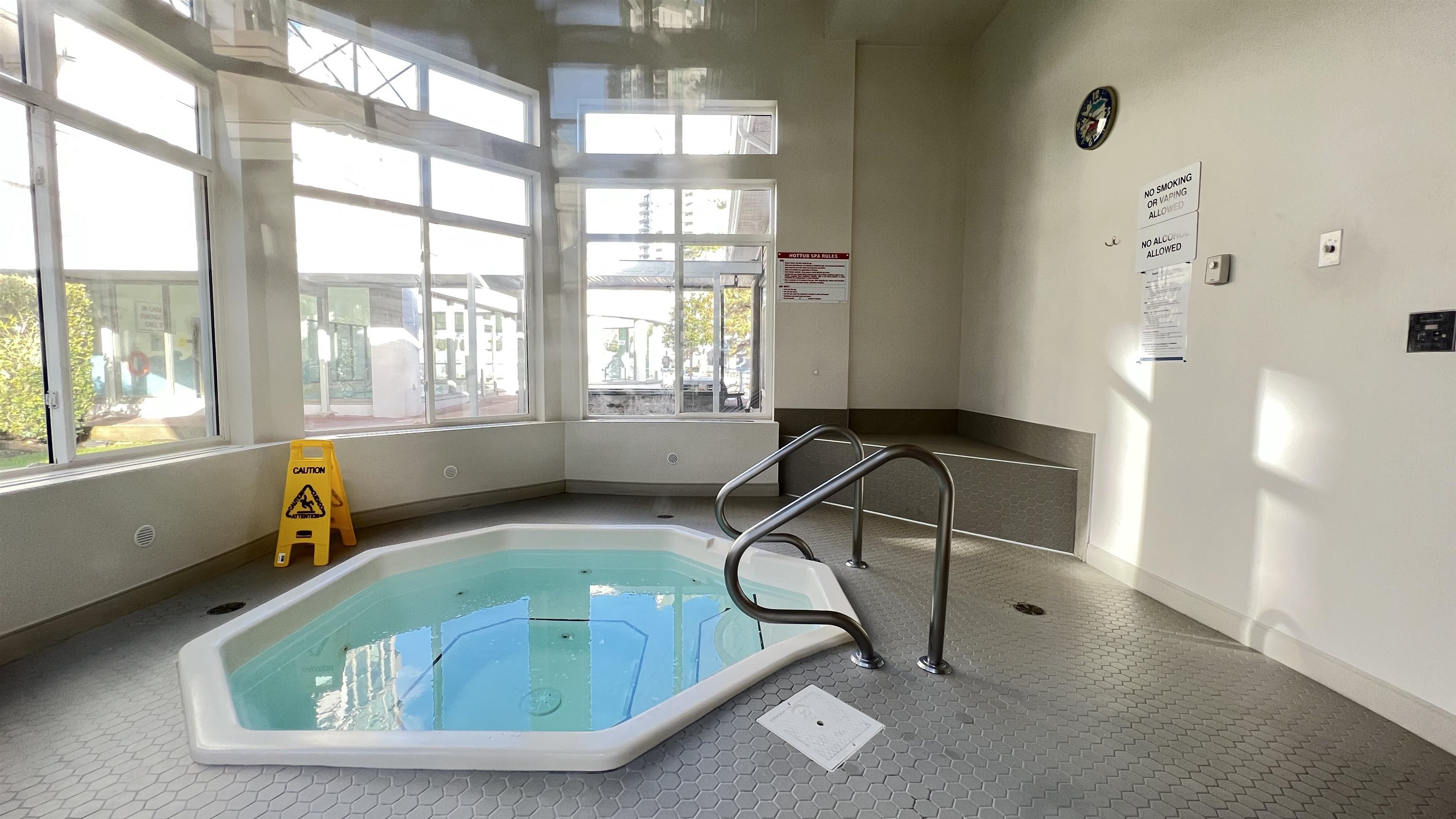Hot tub and Sauna located at the Fitness facilities