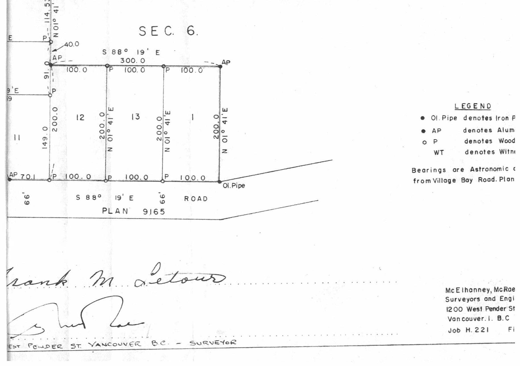 488 Letour Rd:   Lot 13 measurements:  100 Ft wide by 200 Ft long.
