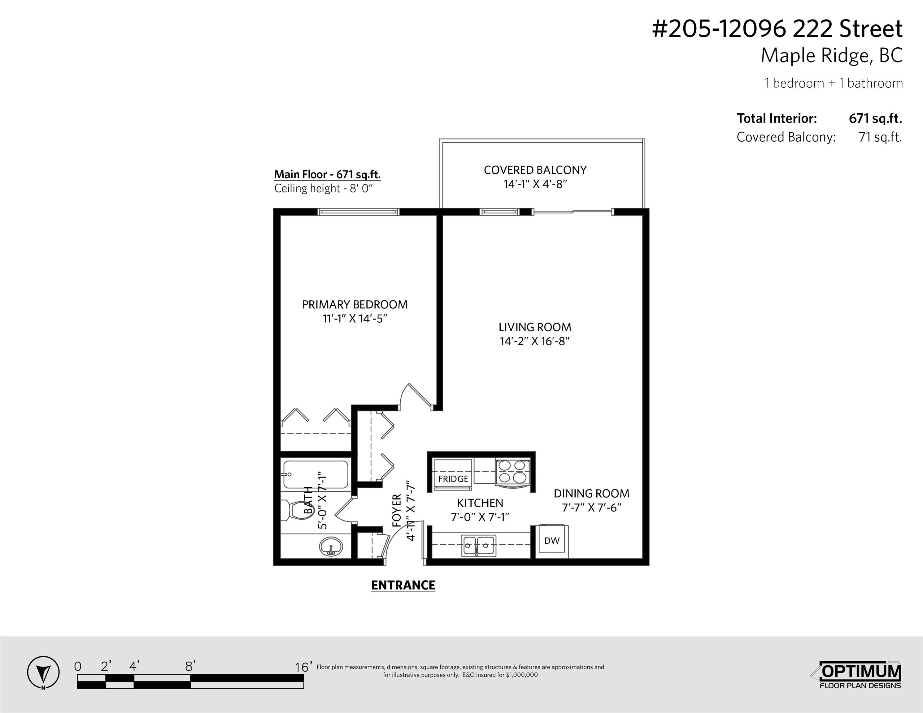 205-12096 222 STREET, Maple Ridge, British Columbia Apartment/Condo, 1 Bedroom, 1 Bathroom, Residential Attached,For Sale, MLS-R2801466