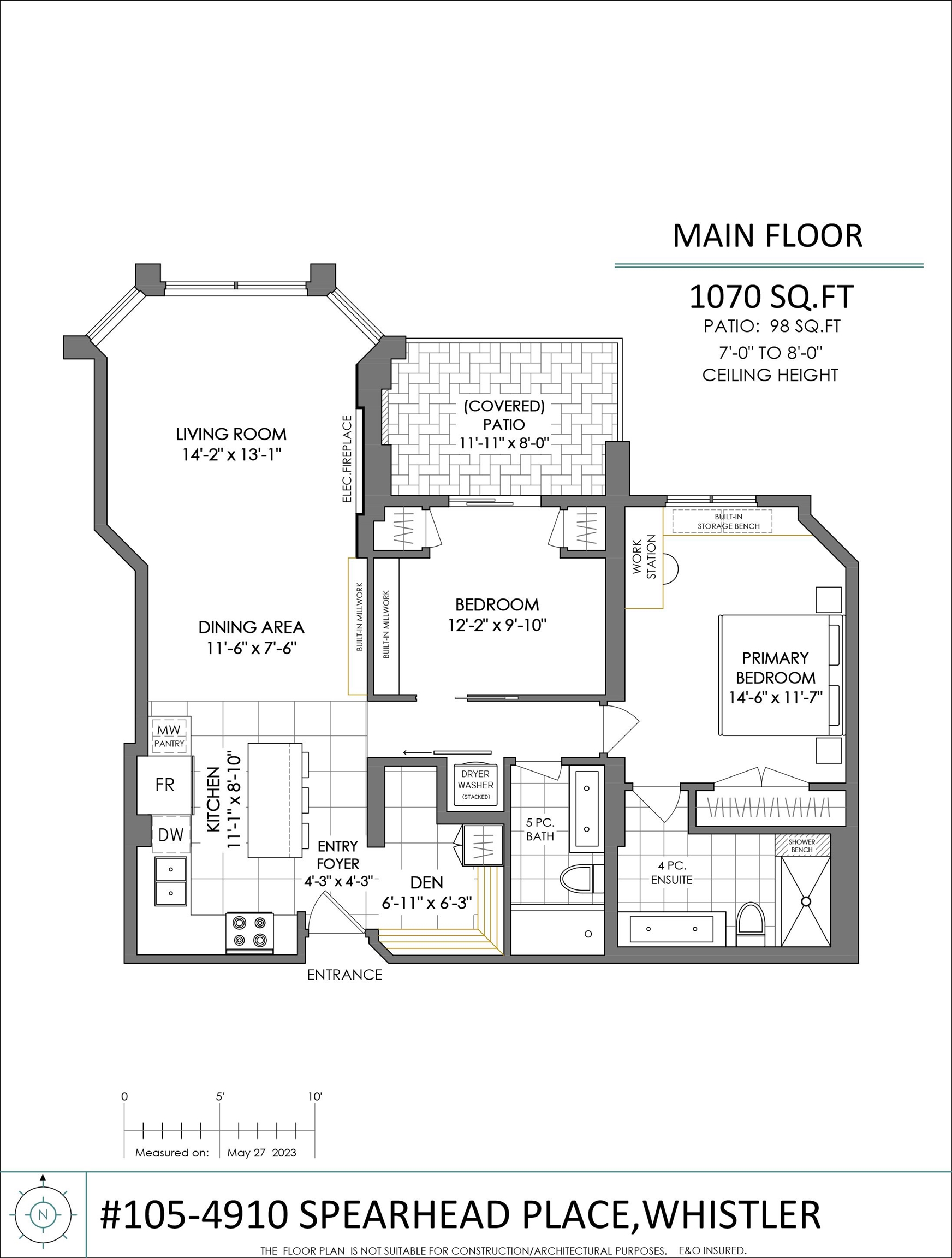 105-4910 SPEARHEAD PLACE, Whistler, British Columbia Apartment/Condo, 2 Bedrooms, 2 Bathrooms, Residential Attached,For Sale, MLS-R2801500