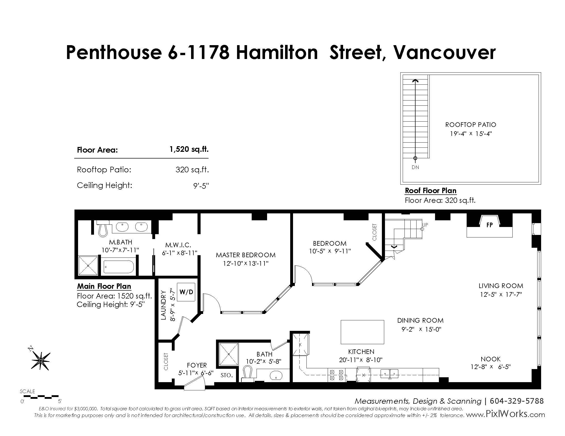 PH6-1178 HAMILTON STREET, Vancouver, British Columbia, 2 Bedrooms Bedrooms, ,2 BathroomsBathrooms,Residential Attached,For Sale,R2819989