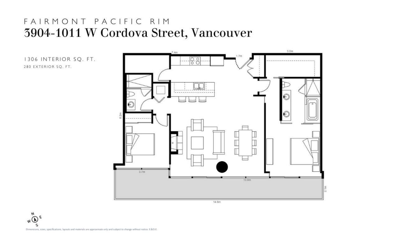3904-1011 WCORDOVA STREET, Vancouver, British Columbia, 2 Bedrooms Bedrooms, ,2 BathroomsBathrooms,Residential Attached,For Sale,R2820130
