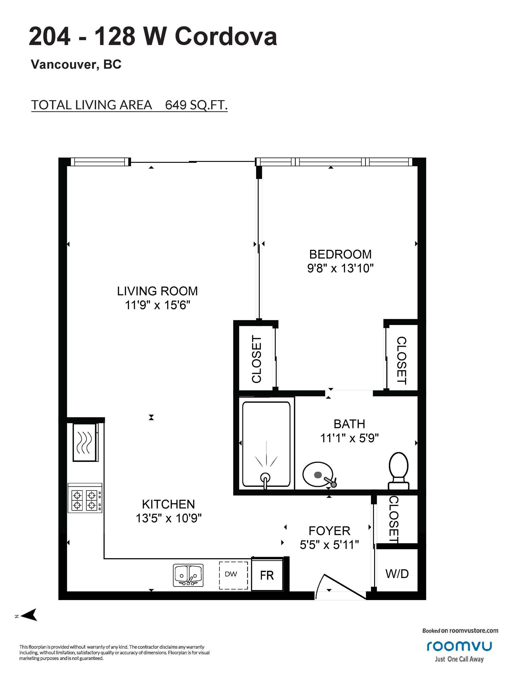 204-128 WCORDOVA STREET, Vancouver, British Columbia Apartment/Condo, 1 Bedroom, 1 Bathroom, Residential Attached,For Sale, MLS-R2832917, Richmond Condo for Sale