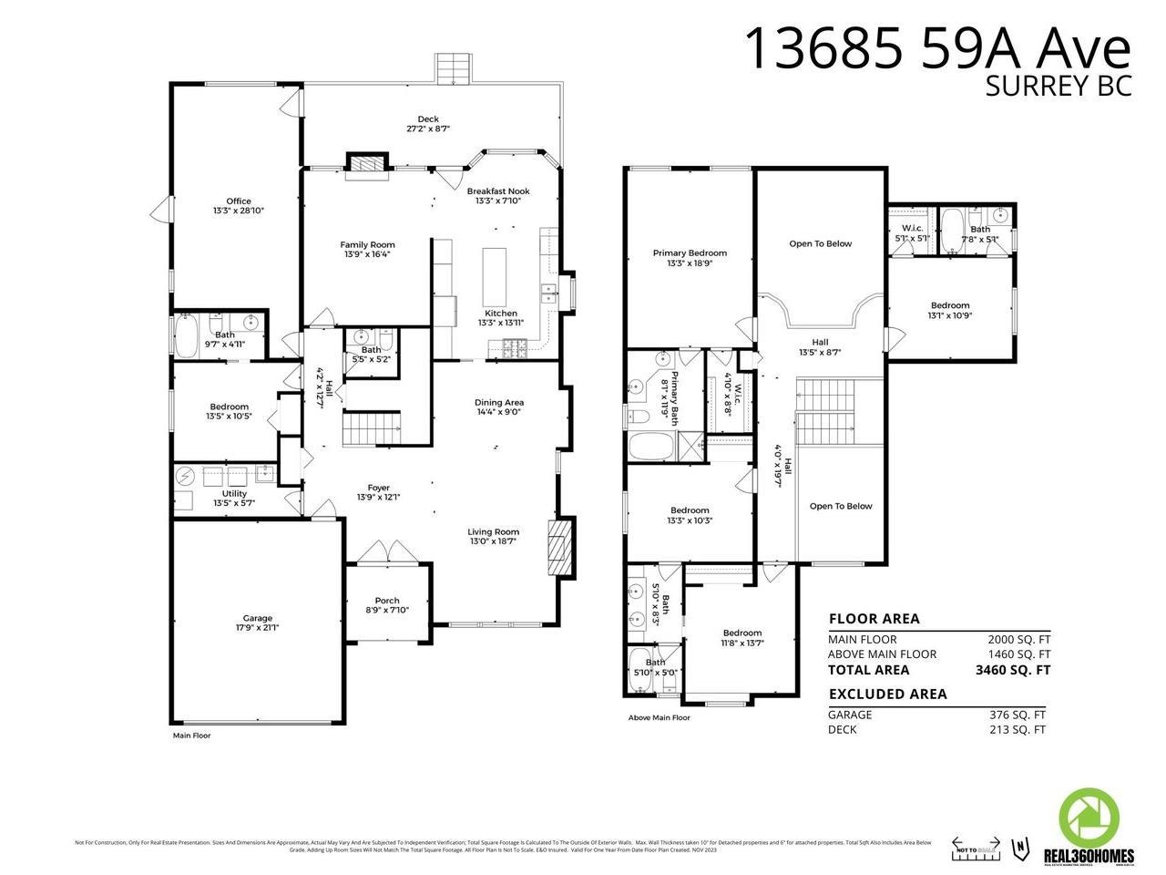 13685 59A AVENUE, Surrey, British Columbia, 5 Bedrooms Bedrooms, ,5 BathroomsBathrooms,Residential Detached,For Sale,R2833092