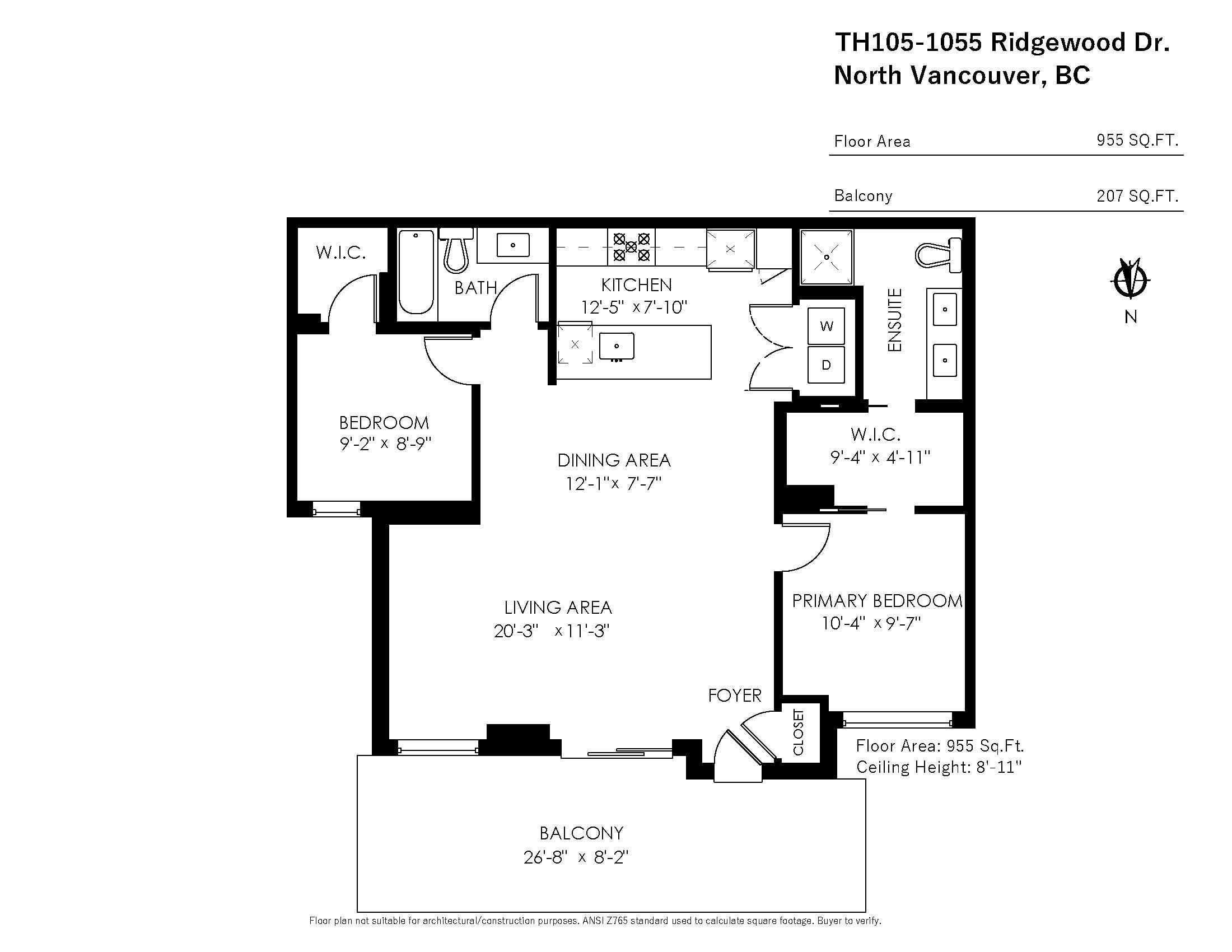 Michael Sung, 105-1055 RIDGEWOOD DRIVE, North Vancouver, British Columbia, 2 Bedrooms, 2 Bathrooms, Residential Attached,For Sale ,R2836559