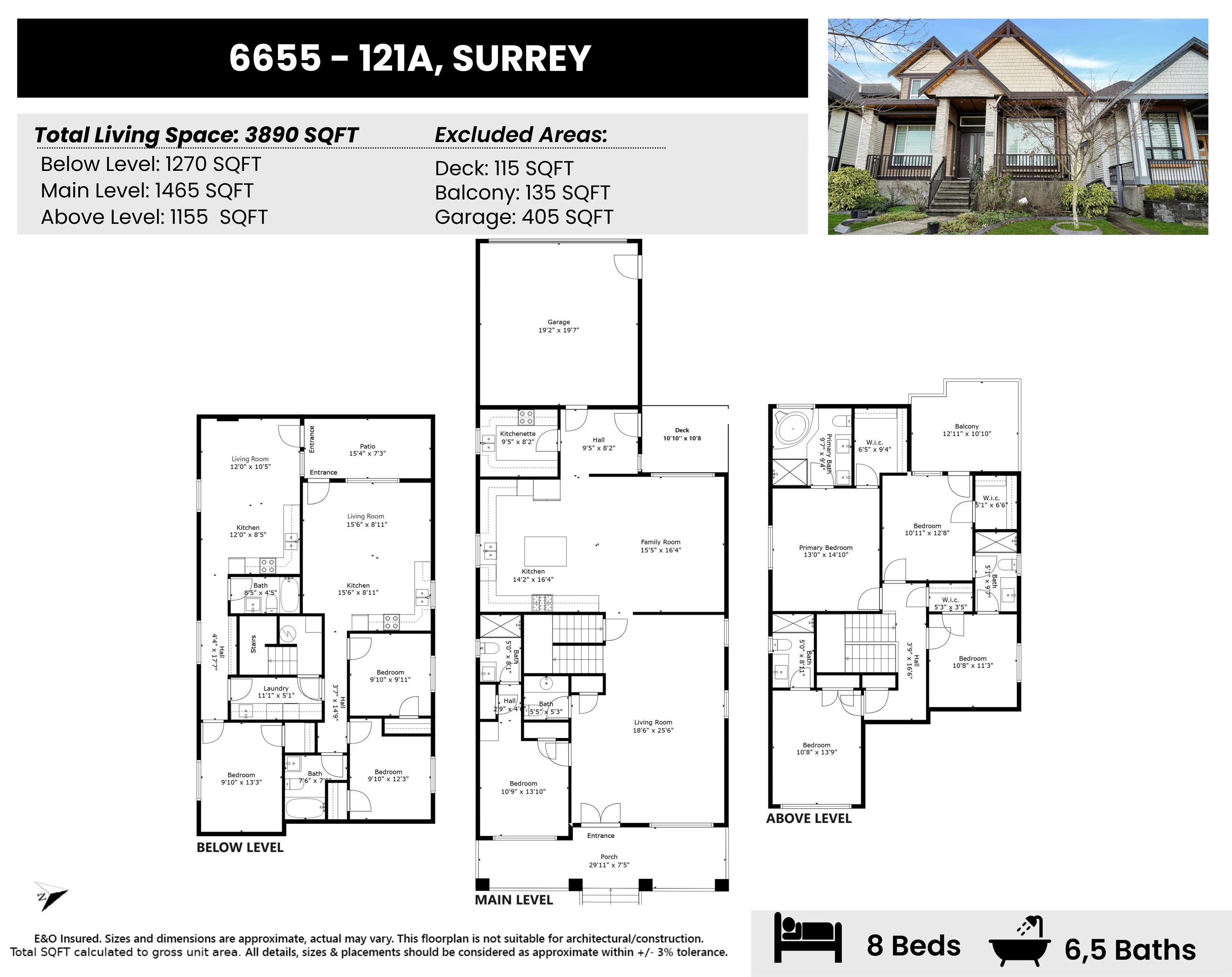 6655 121A STREET, Surrey, British Columbia, 8 Bedrooms Bedrooms, ,7 BathroomsBathrooms,Residential Detached,For Sale,R2838376