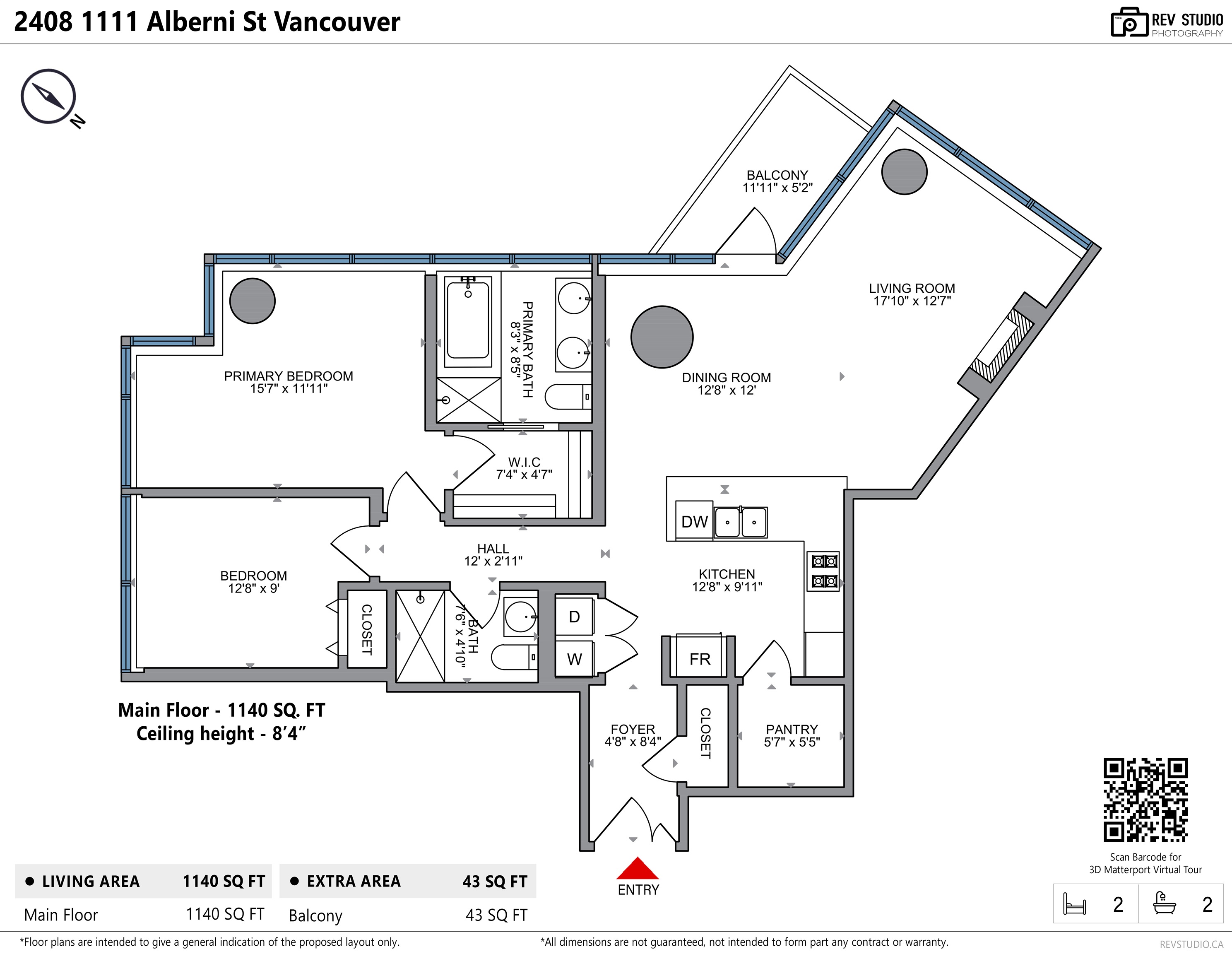 2408-1111 ALBERNI STREET, Vancouver, British Columbia, 2 Bedrooms Bedrooms, ,2 BathroomsBathrooms,Residential Attached,For Sale,R2839349