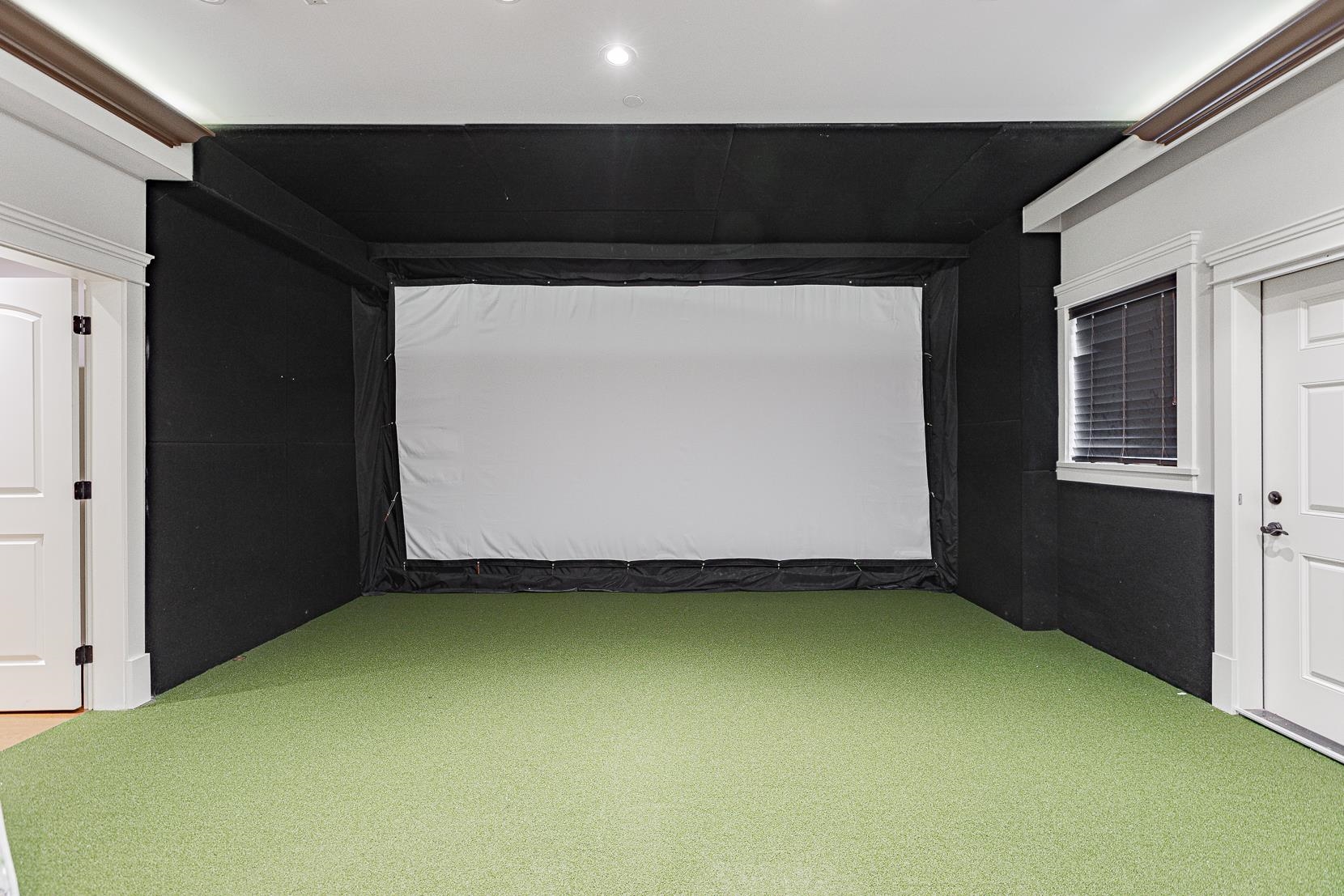 Multifunctional Entertain Room: Fully Built-In Speaker System, with Bluetooth Connectivity. Noise-Shock Absorbent Materials on Wall. Practice your golf swings with REAL Golf balls!