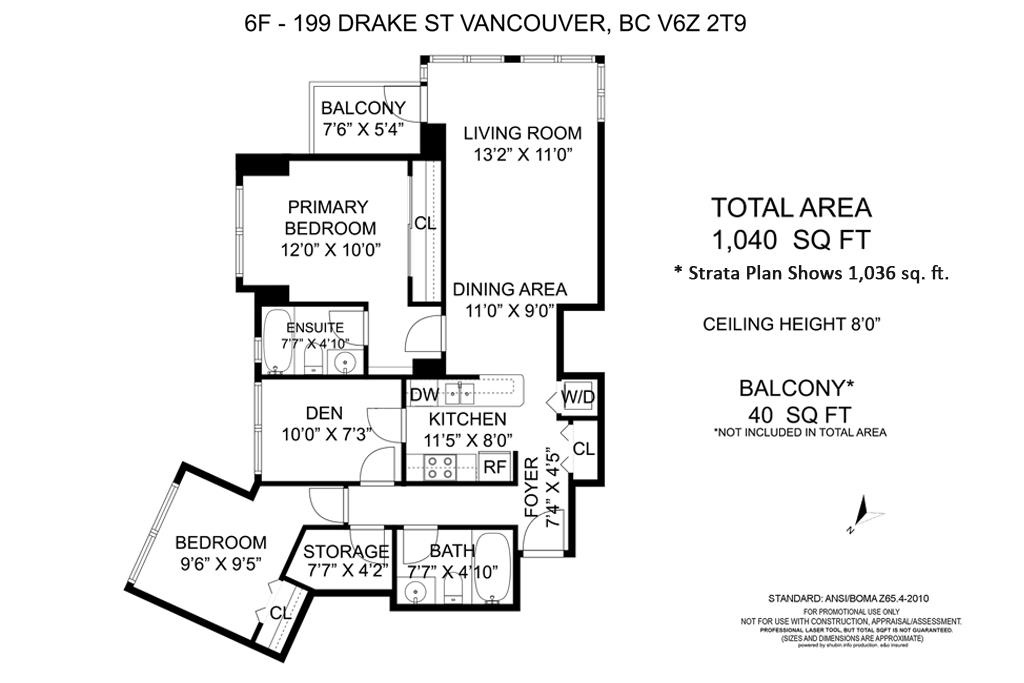 6F-199 DRAKE STREET, Vancouver, British Columbia, 2 Bedrooms Bedrooms, ,2 BathroomsBathrooms,Residential Attached,For Sale,R2842145