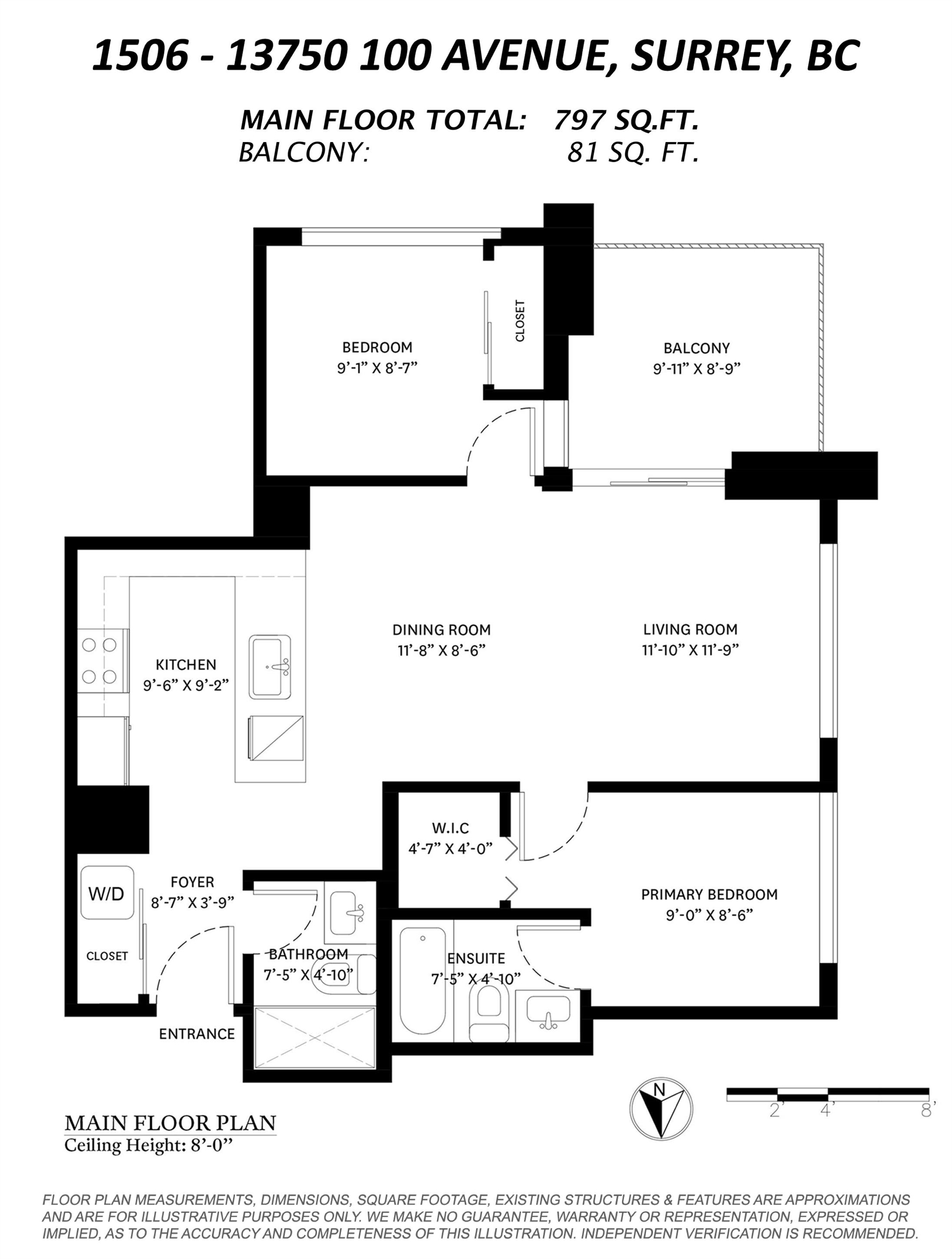 1506-13750 100 AVENUE, Surrey, British Columbia Apartment/Condo, 2 Bedrooms, 2 Bathrooms, Residential Attached,For Sale, MLS-R2843404