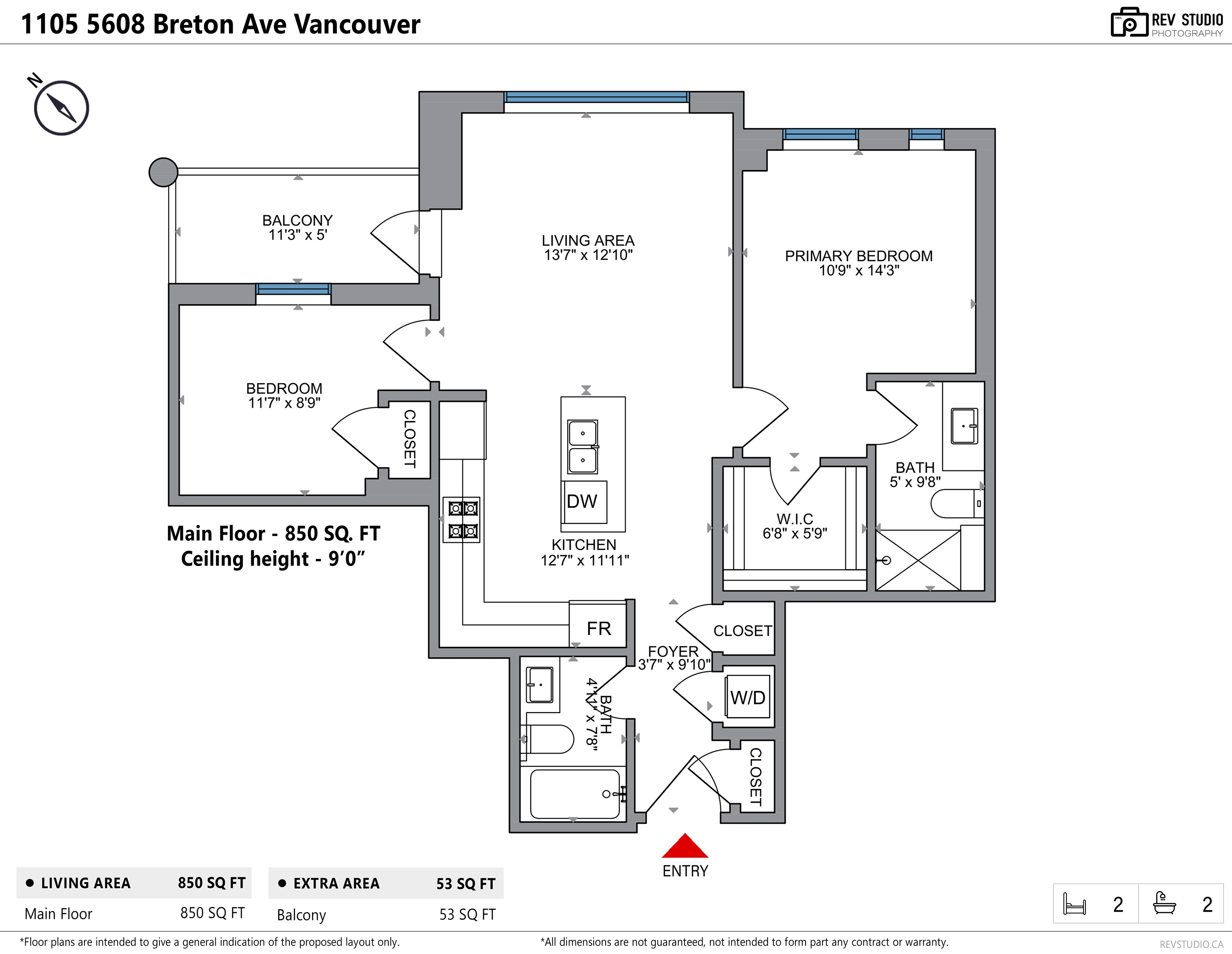 1105-5608 BERTON AVENUE, Vancouver, British Columbia Apartment/Condo, 2 Bedrooms, 2 Bathrooms, Residential Attached,For Sale, MLS-R2843479