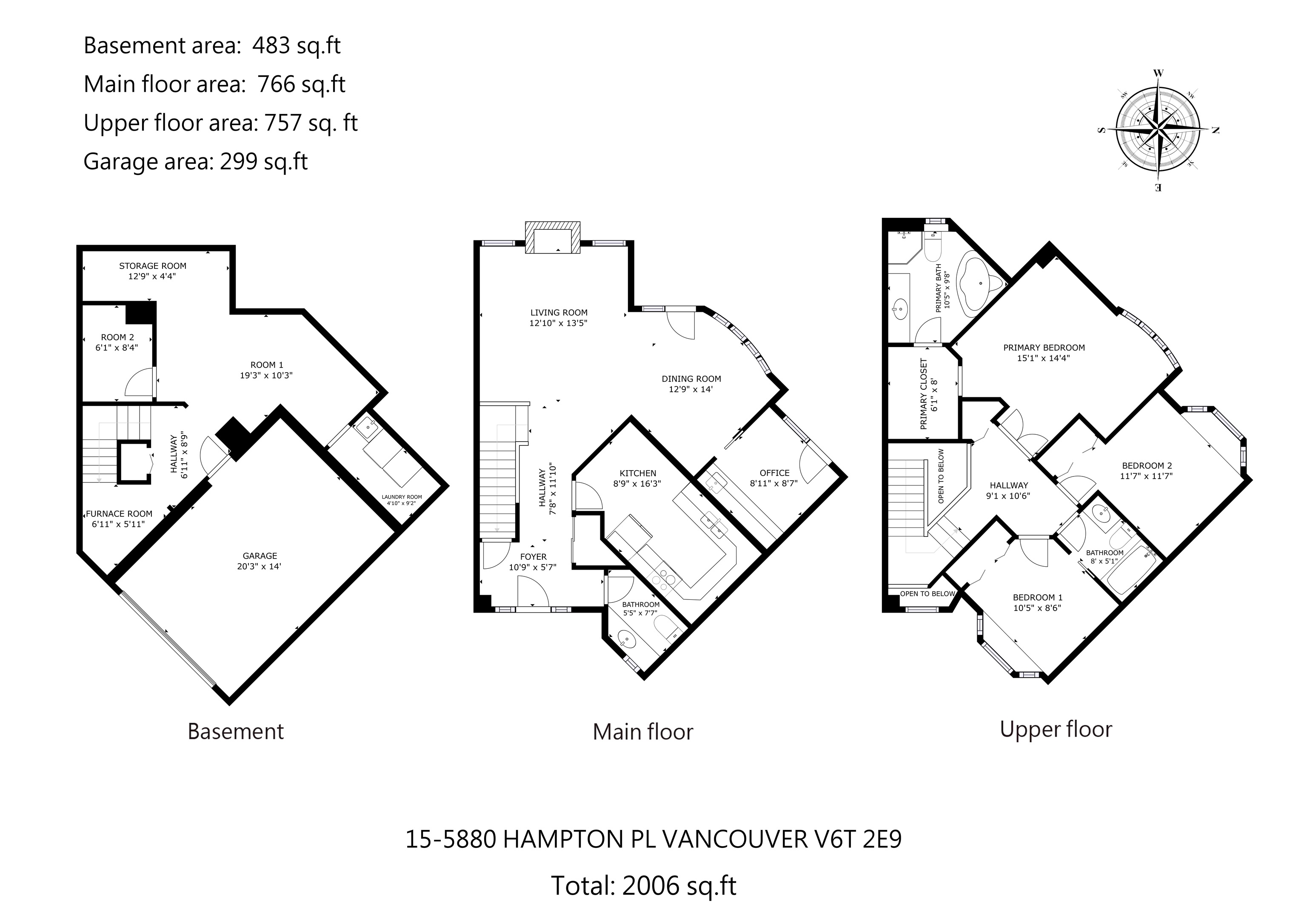 15-5880 HAMPTON PLACE, Vancouver, British Columbia, 3 Bedrooms Bedrooms, ,3 BathroomsBathrooms,Residential Attached,For Sale,R2844416