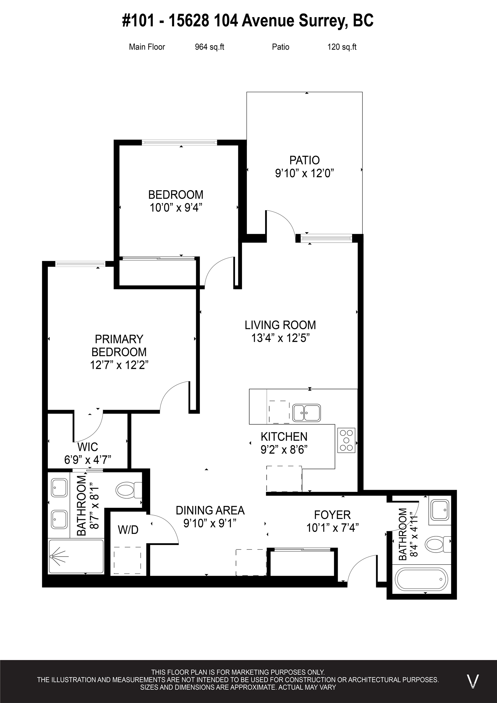 101-15628 104 AVENUE, Surrey, British Columbia Apartment/Condo, 2 Bedrooms, 2 Bathrooms, Residential Attached,For Sale, MLS-R2847195, Richmond Condo for Sale