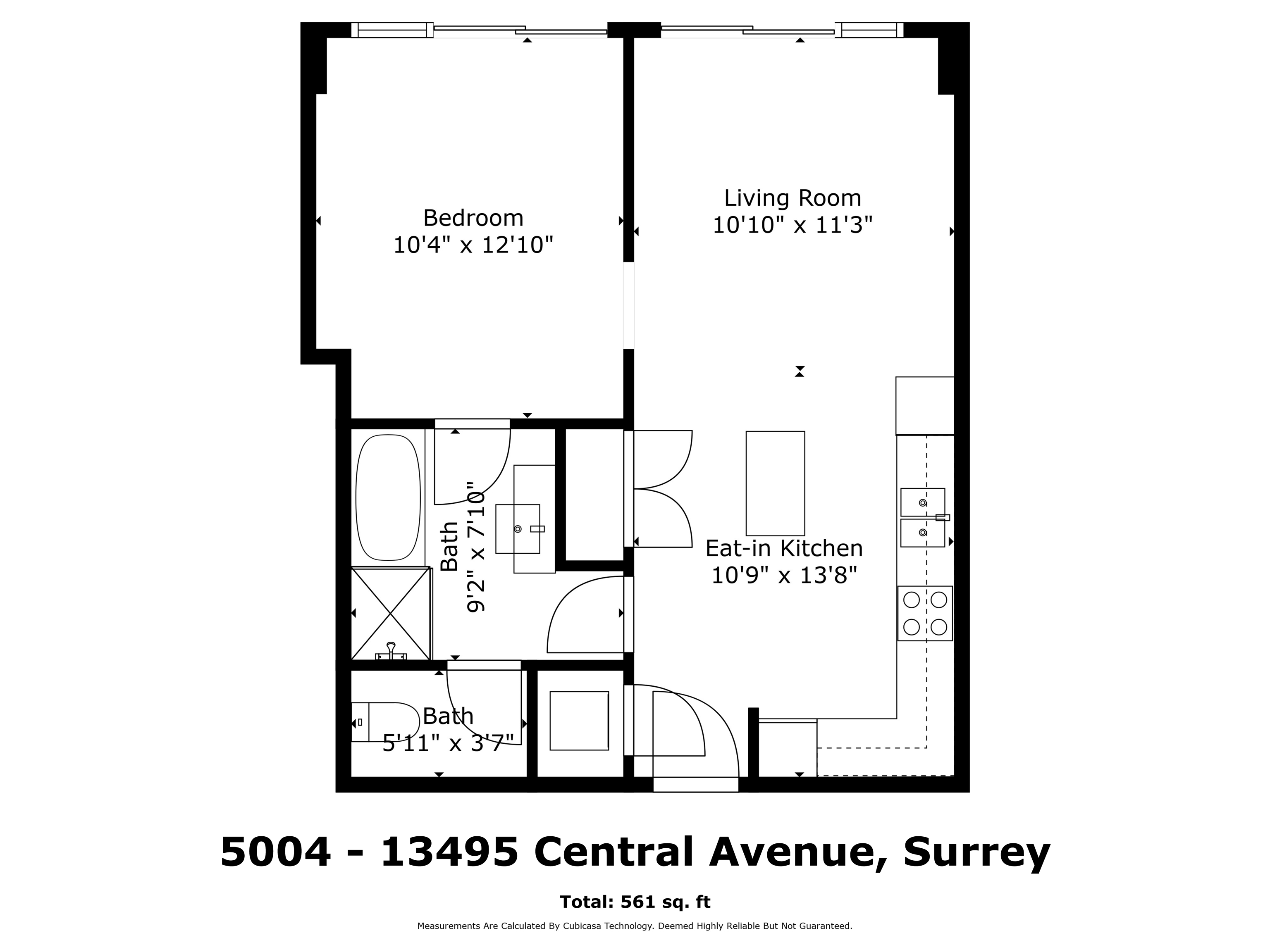 5004-13495 CENTRAL AVENUE, Surrey, British Columbia, 1 Bedroom Bedrooms, ,1 BathroomBathrooms,Residential Attached,For Sale,R2850381