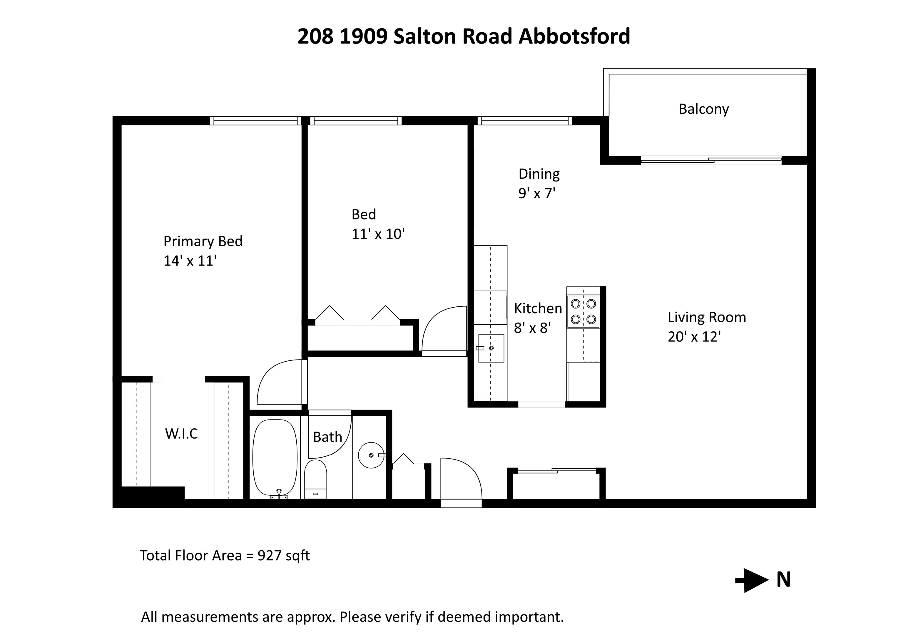 208-1909 SALTON ROAD, Abbotsford, British Columbia V2S 5B6 Apartment/Condo, 2 Bedrooms, 1 Bathroom, Residential Attached,For Sale, MLS-R2851612