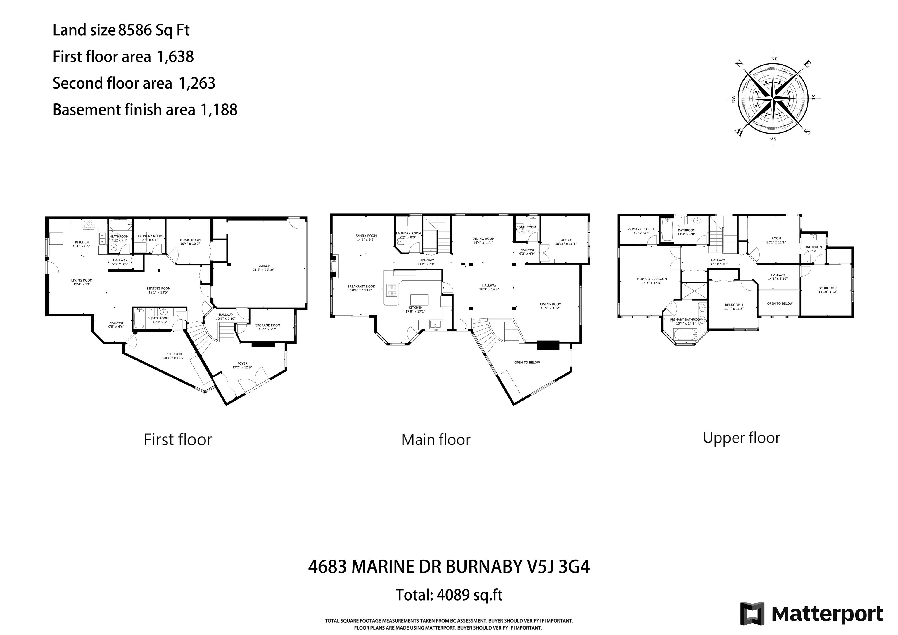 4683 MARINE DRIVE, Burnaby, British Columbia, 6 Bedrooms Bedrooms, ,6 BathroomsBathrooms,Residential Detached,For Sale,R2854529