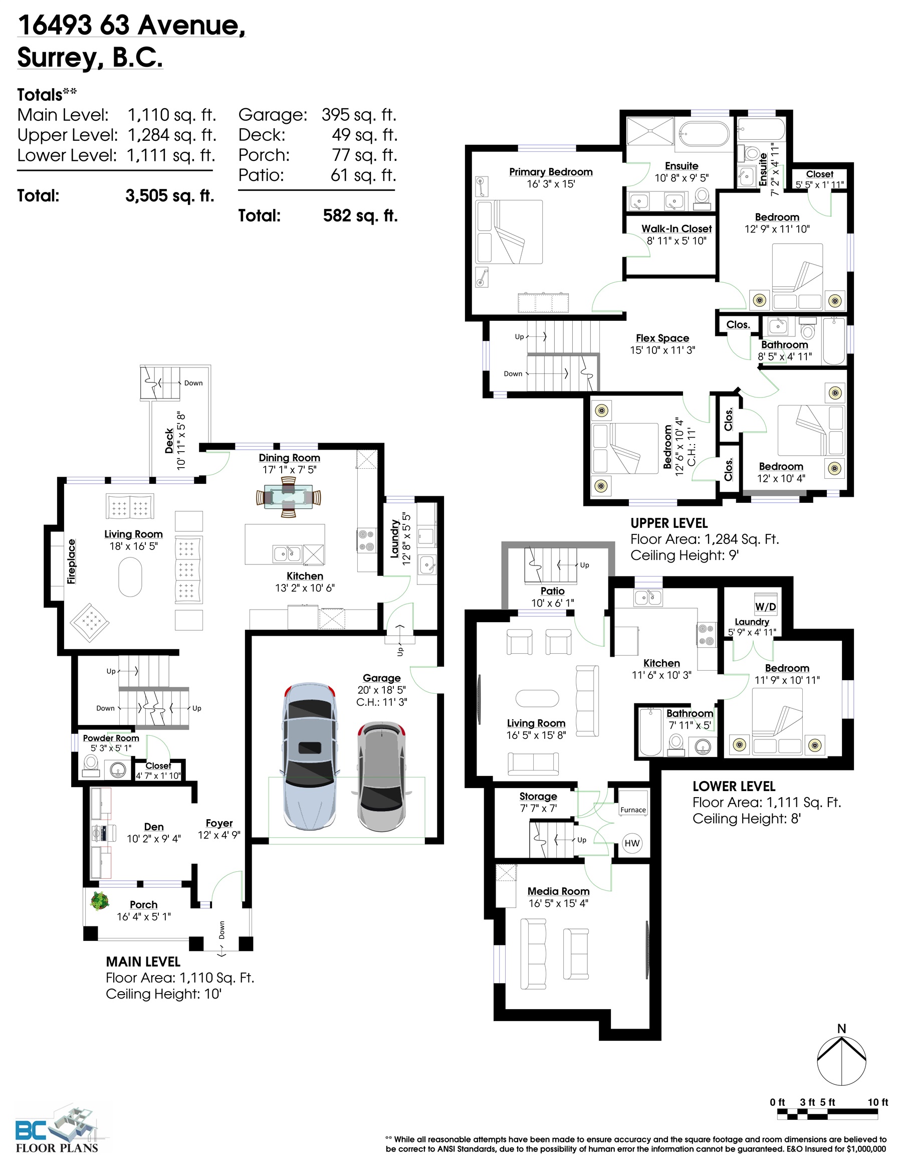 16493 63 AVENUE, Surrey, British Columbia, 5 Bedrooms Bedrooms, ,5 BathroomsBathrooms,Residential Detached,For Sale,R2855022