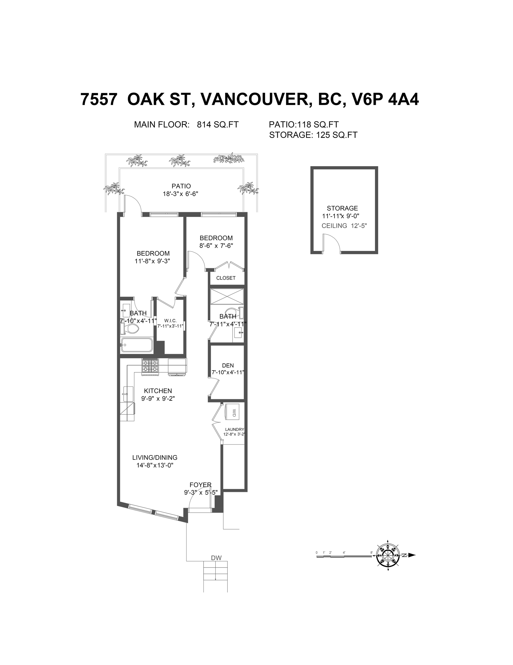 7557 OAK STREET, Vancouver, British Columbia Townhouse, 2 Bedrooms, 2 Bathrooms, Residential Attached,For Sale, MLS-R2855610