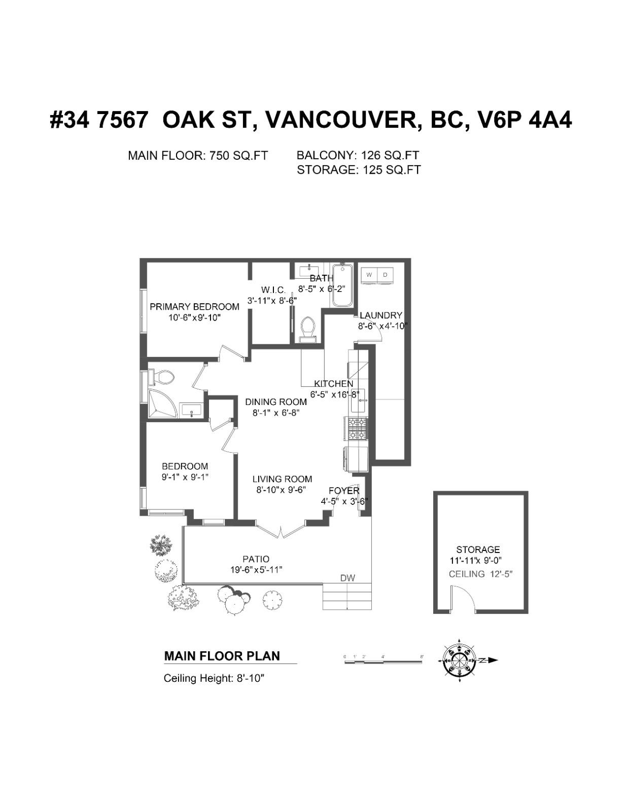 34-7567 OAK STREET, Vancouver, British Columbia, 2 Bedrooms Bedrooms, ,2 BathroomsBathrooms,Residential Attached,For Sale,R2855786