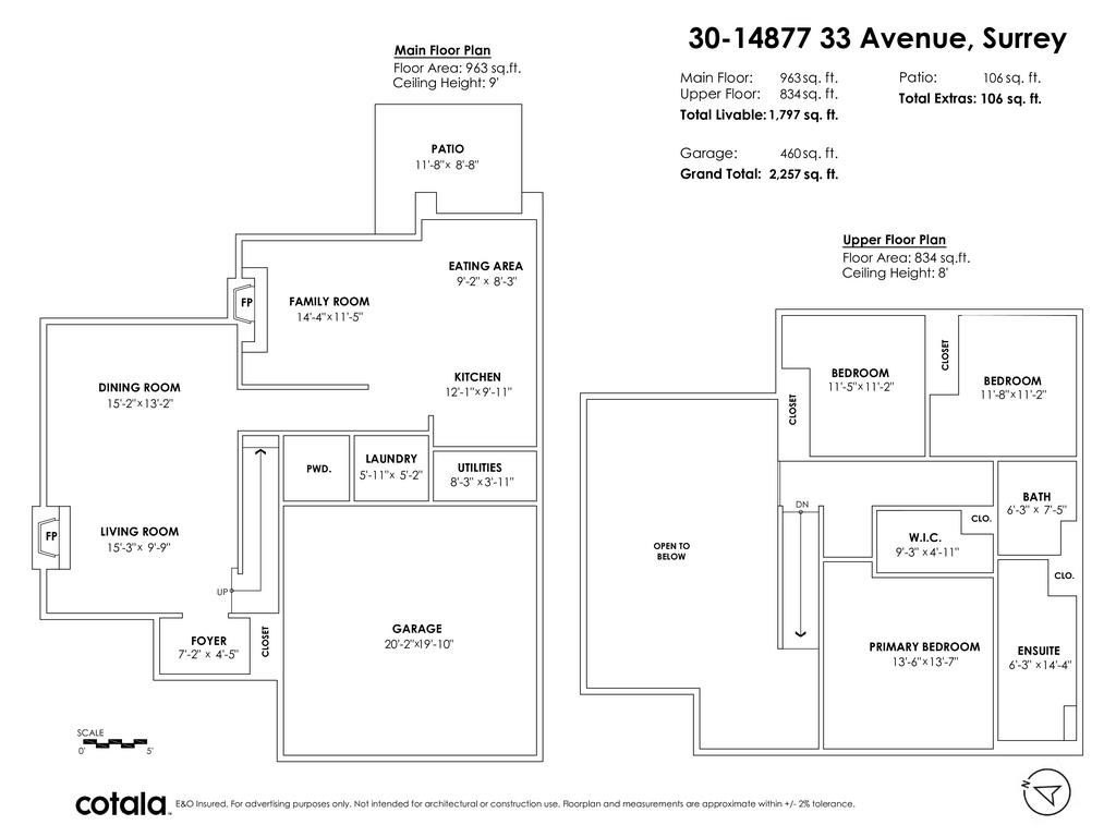 30-14877 33 AVENUE, Surrey, British Columbia, 3 Bedrooms Bedrooms, ,3 BathroomsBathrooms,Residential Attached,For Sale,R2860498