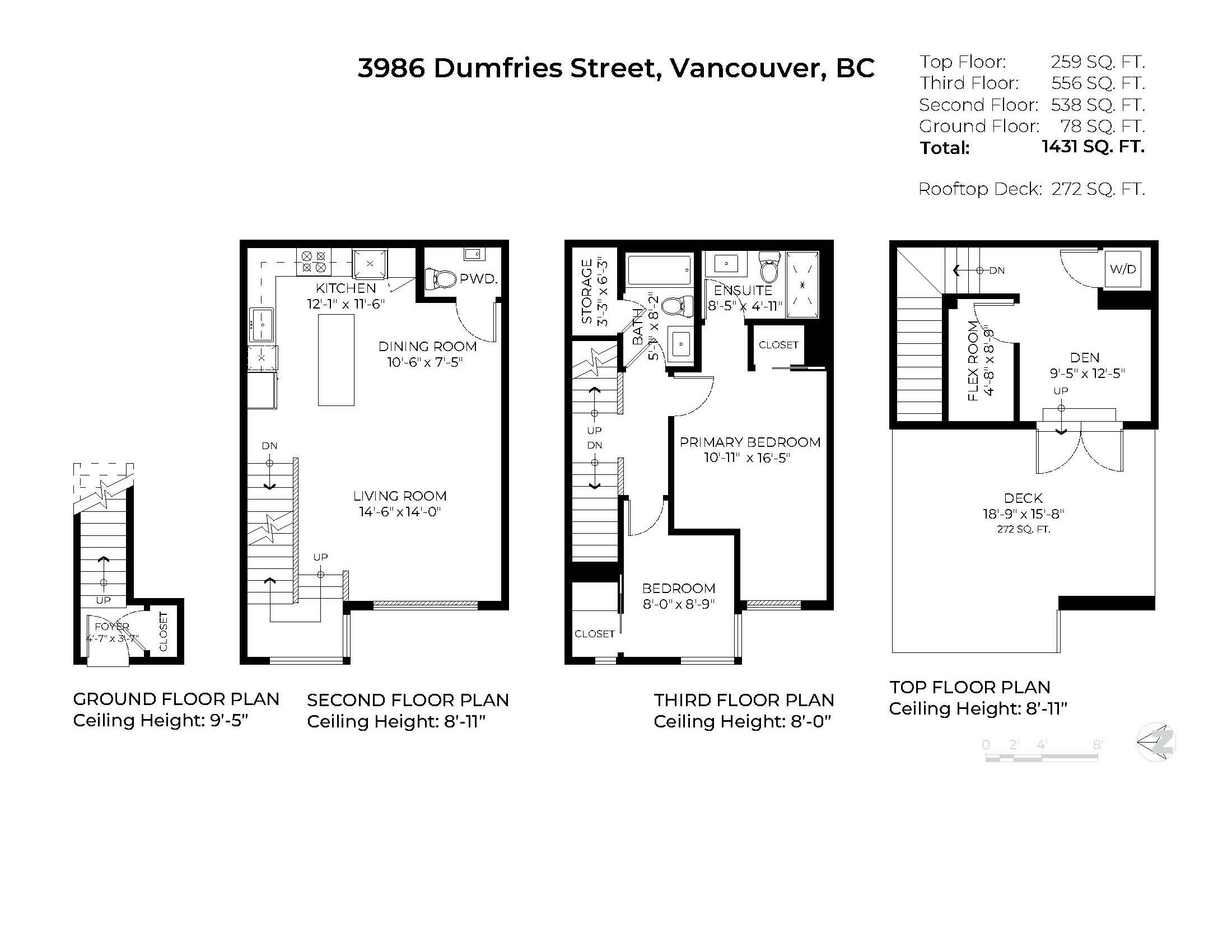 3986 DUMFRIES STREET, Vancouver, British Columbia, 2 Bedrooms Bedrooms, ,3 BathroomsBathrooms,Residential Attached,For Sale,R2868315