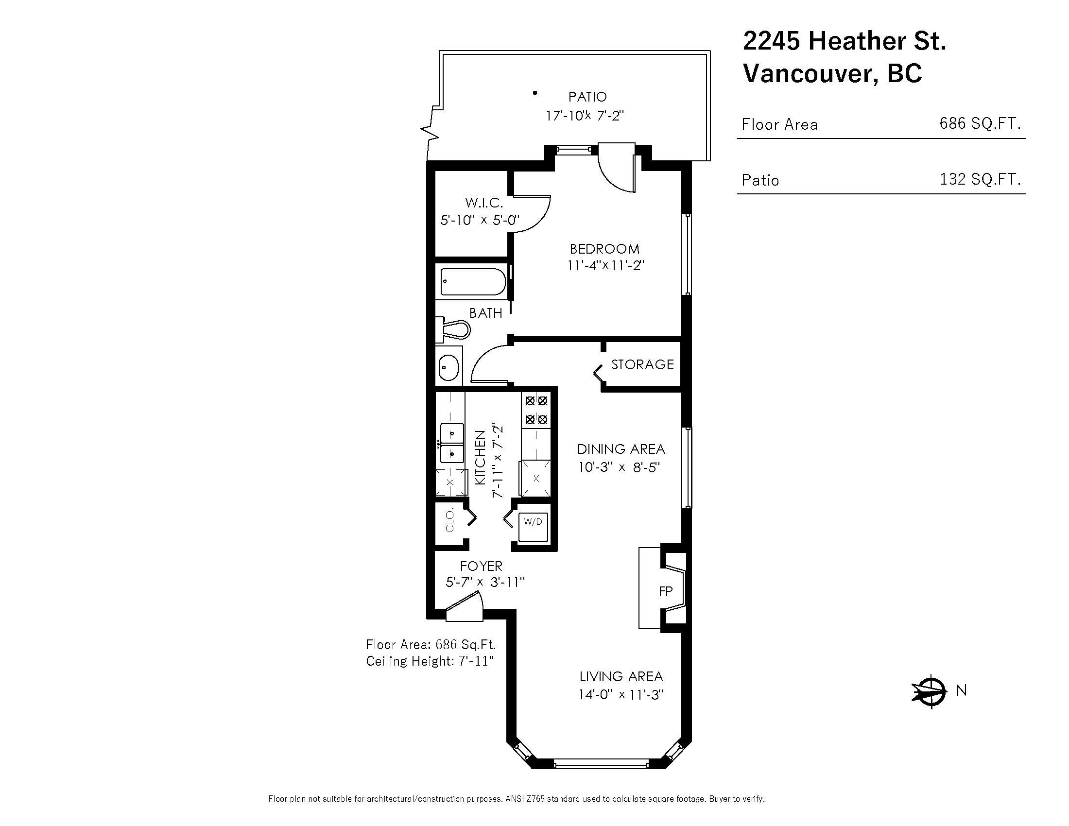 2245 HEATHER STREET, Vancouver, British Columbia, 1 Bedroom Bedrooms, ,1 BathroomBathrooms,Residential Attached,For Sale,R2868863