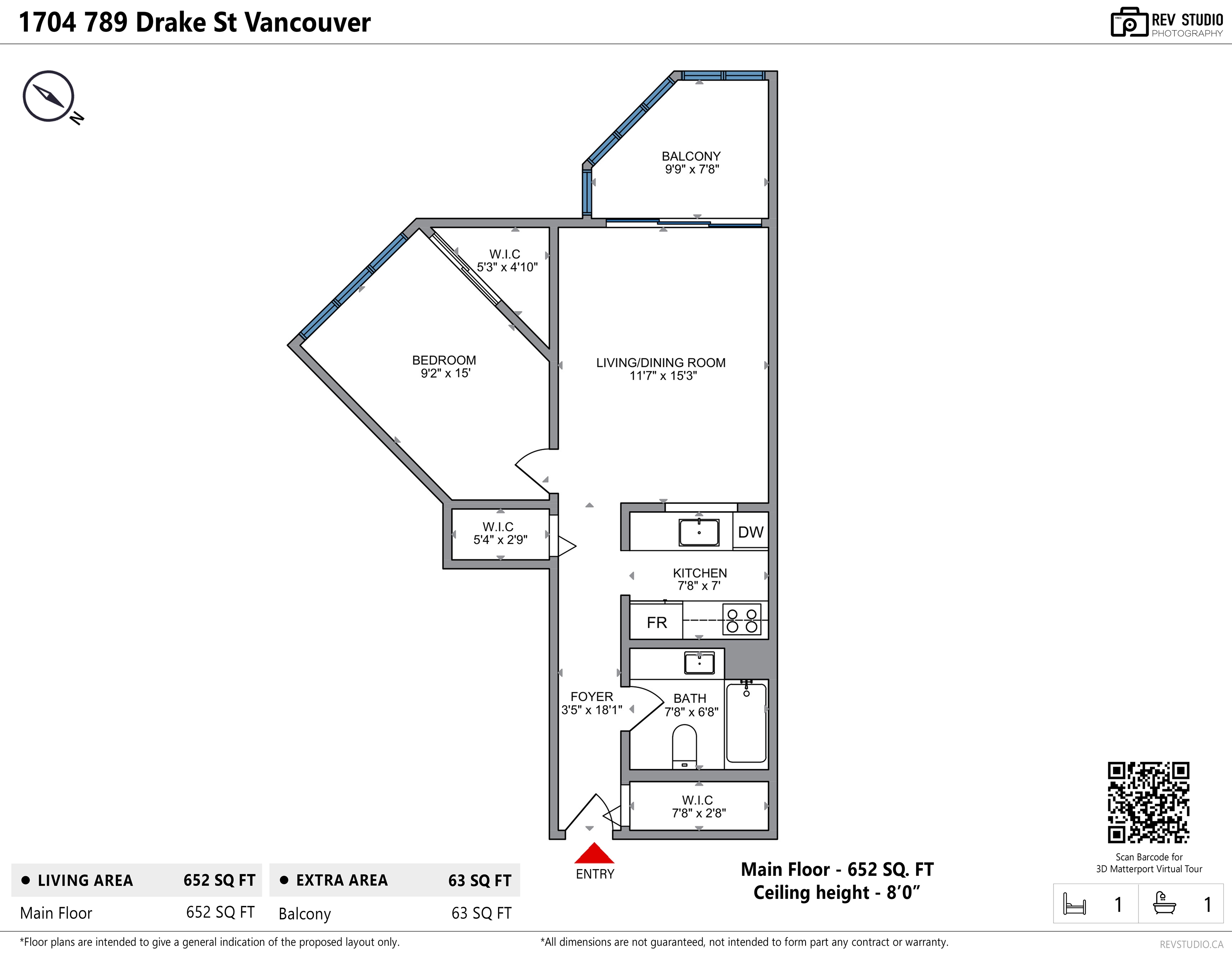 1704-789 DRAKE STREET, Vancouver, British Columbia V6Z 2N7, 1 Bedroom Bedrooms, ,1 BathroomBathrooms,Residential Attached,For Sale,R2869854