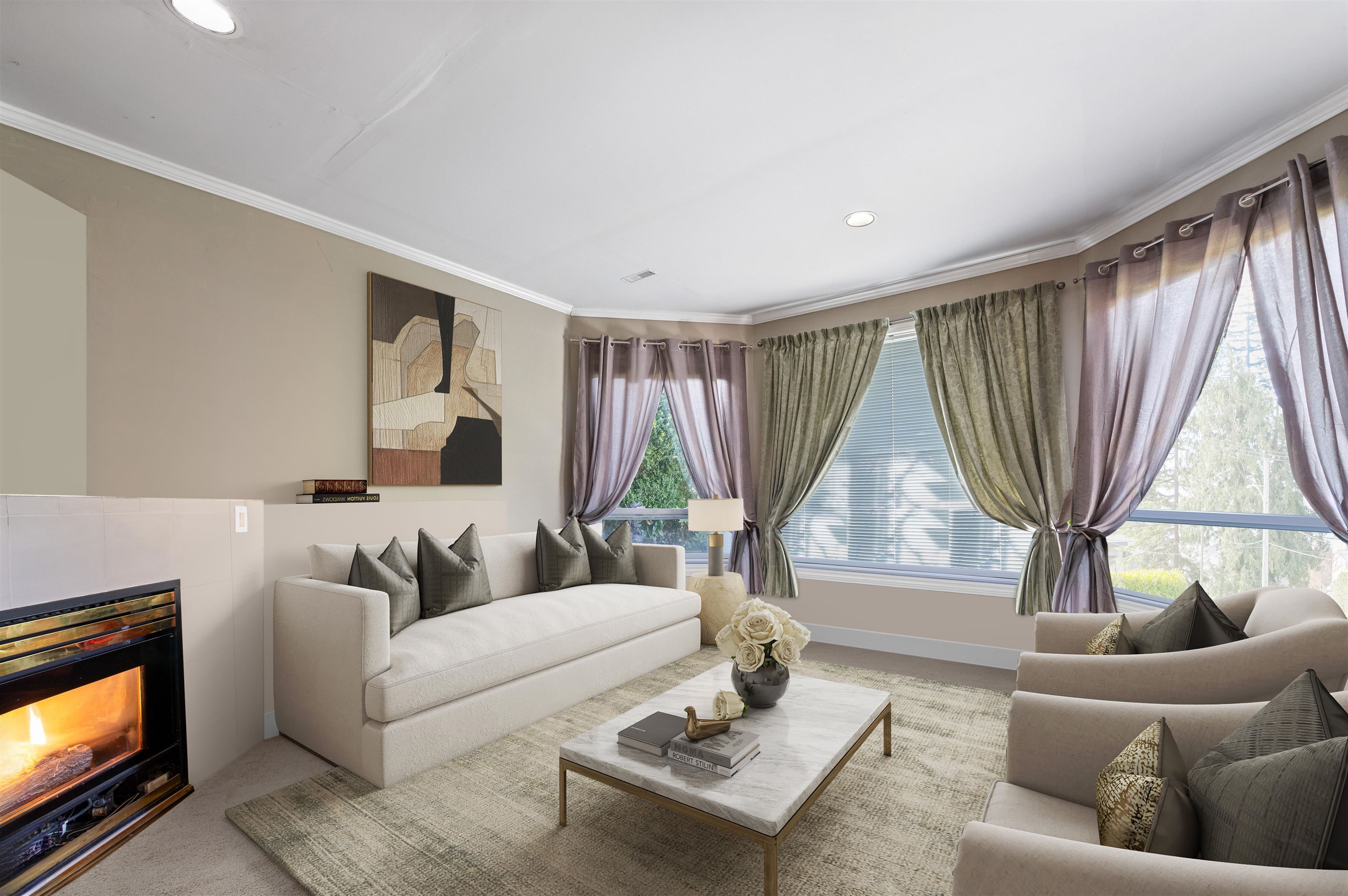 Virtual staging implemented in tenanted suites