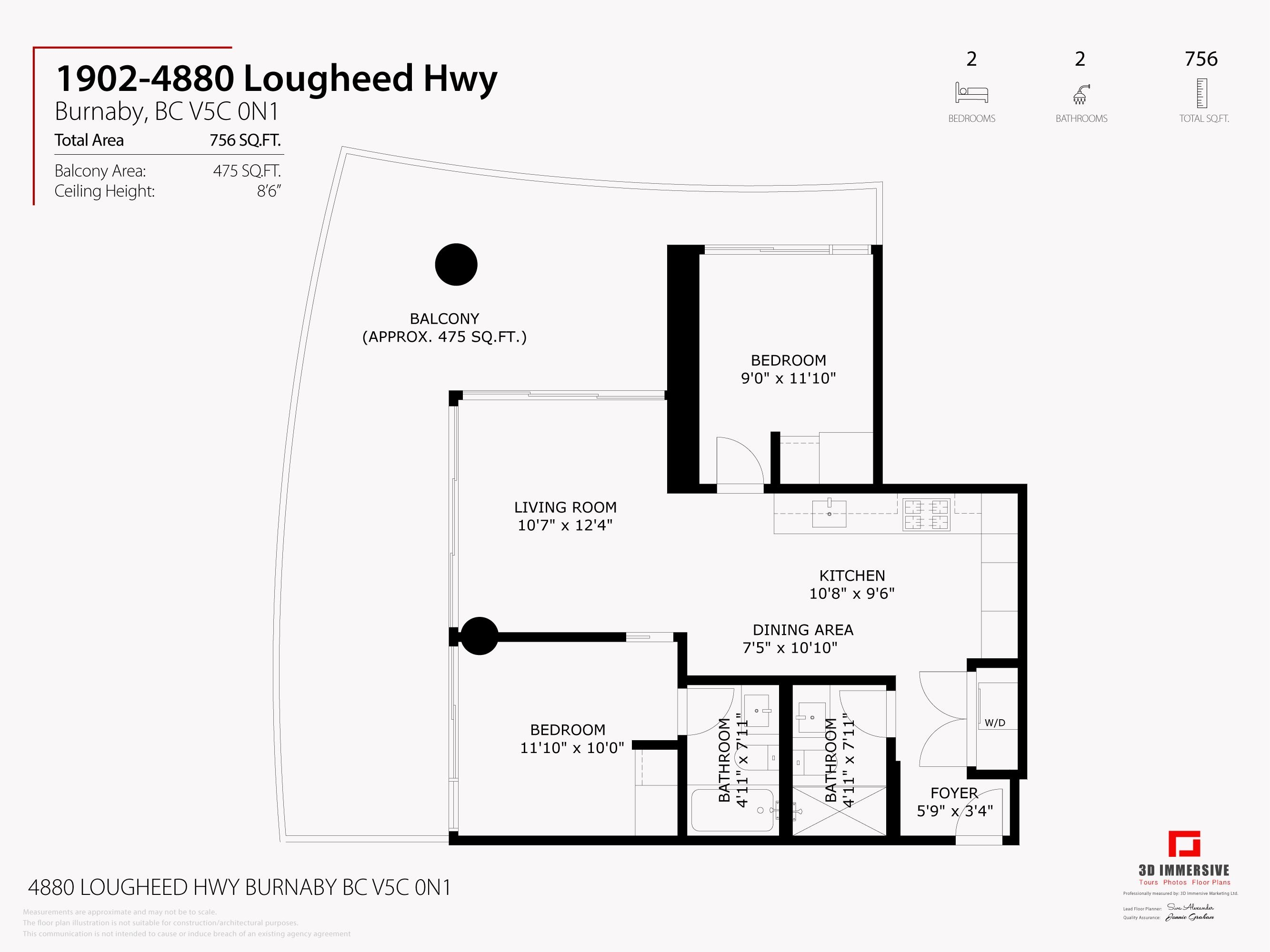1902-4880 LOUGHEED HIGHWAY, Burnaby, British Columbia V5C 0N1, 2 Bedrooms Bedrooms, ,2 BathroomsBathrooms,Residential Attached,For Sale,R2870946