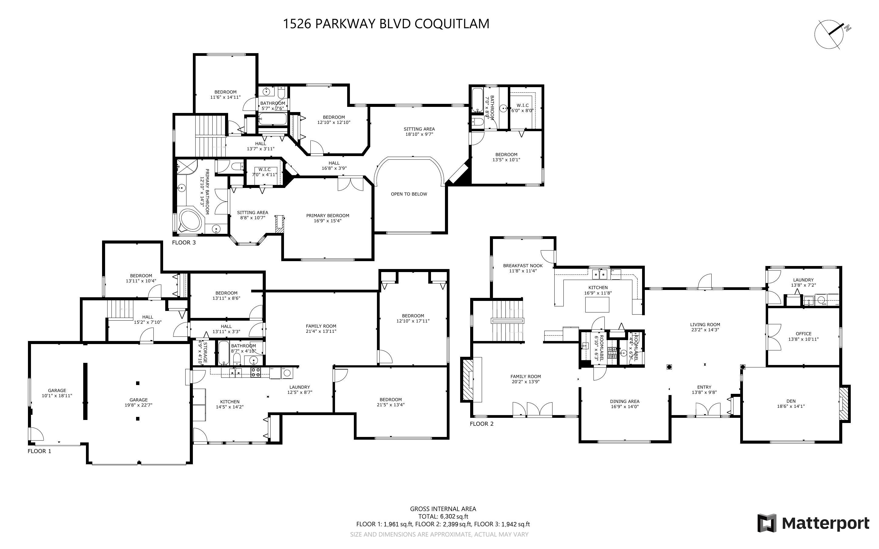 1526 PARKWAY BOULEVARD, Coquitlam, British Columbia, 7 Bedrooms Bedrooms, ,5 BathroomsBathrooms,Residential Detached,For Sale,R2871345