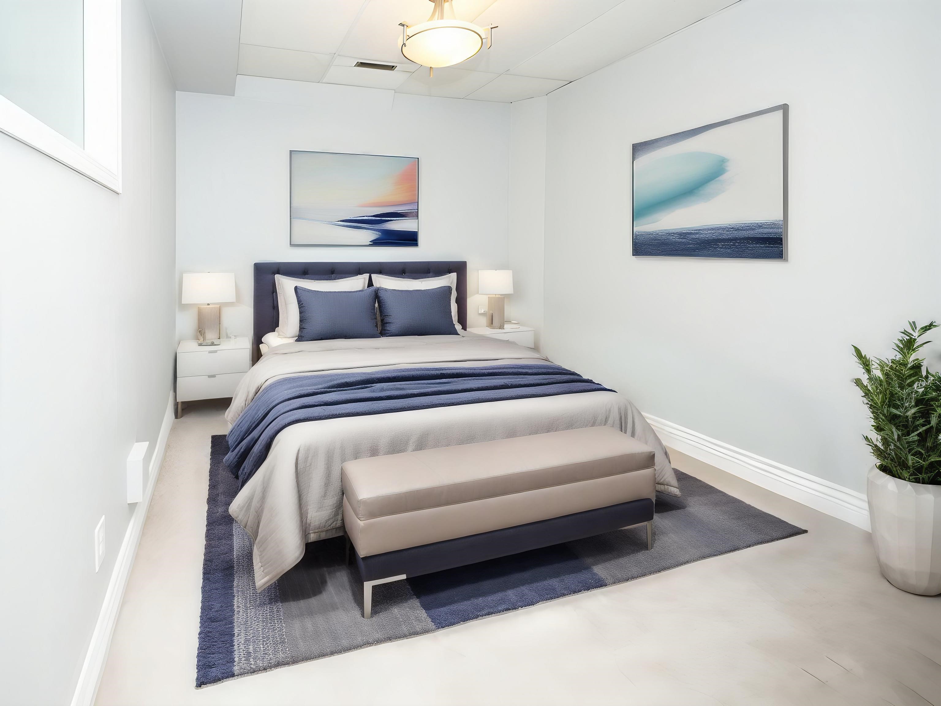 Visually Staged Basement Bedroom 2