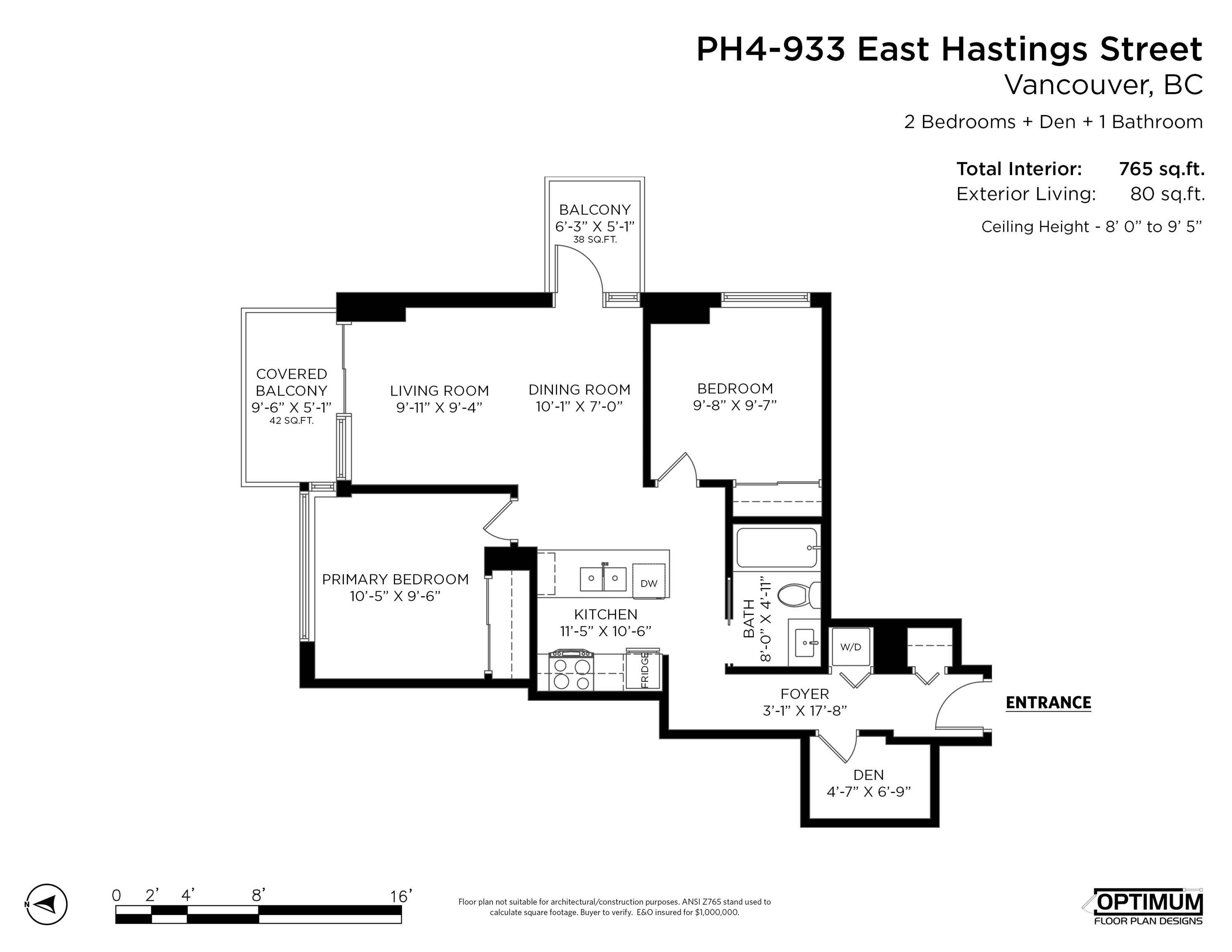 PH4-933 EHASTINGS STREET, Vancouver, British Columbia, 2 Bedrooms Bedrooms, ,1 BathroomBathrooms,Residential Attached,For Sale,R2871939