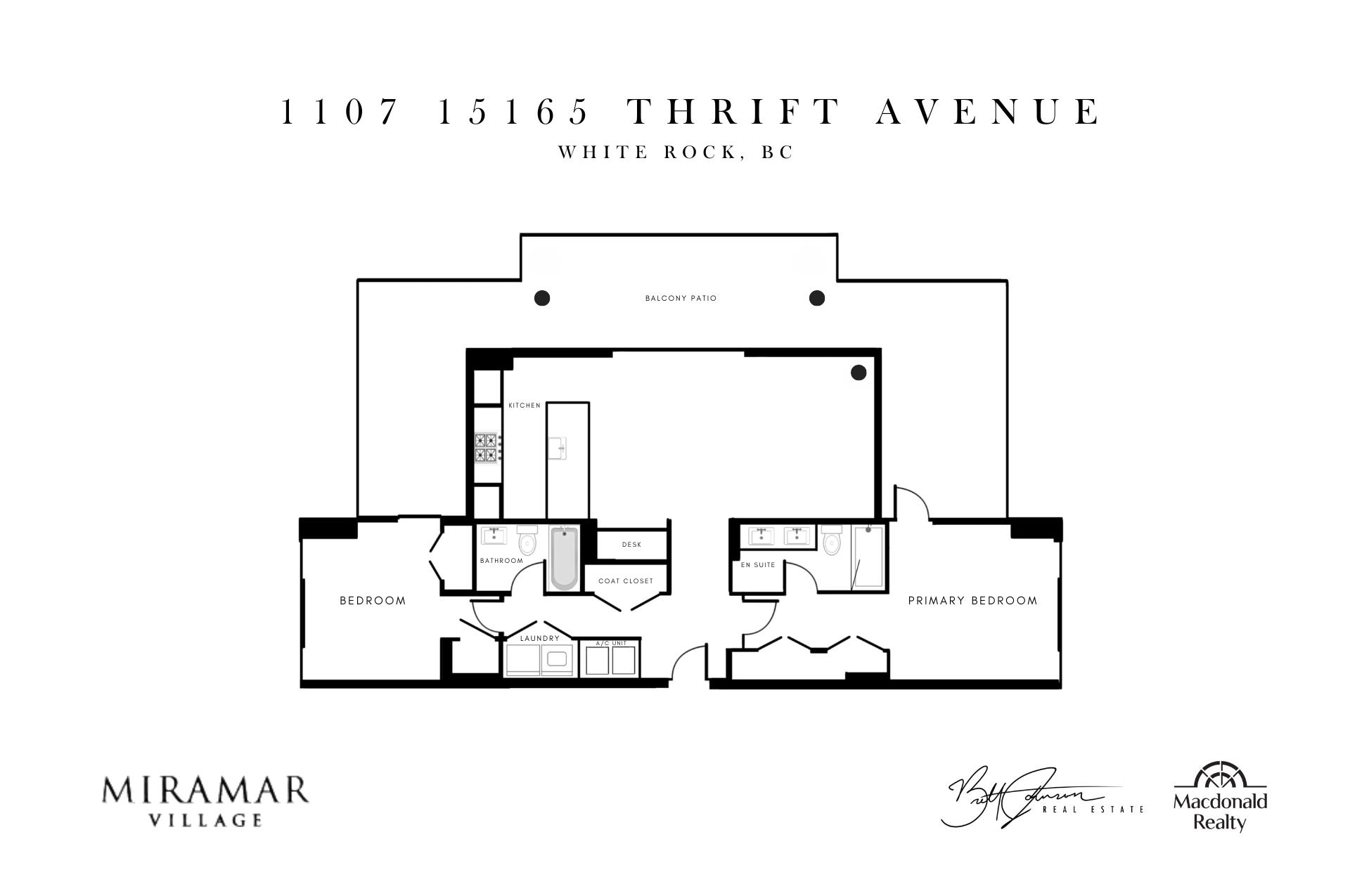 1107-15165 THRIFT AVENUE, White Rock, British Columbia, 2 Bedrooms Bedrooms, ,2 BathroomsBathrooms,Residential Attached,For Sale,R2872258