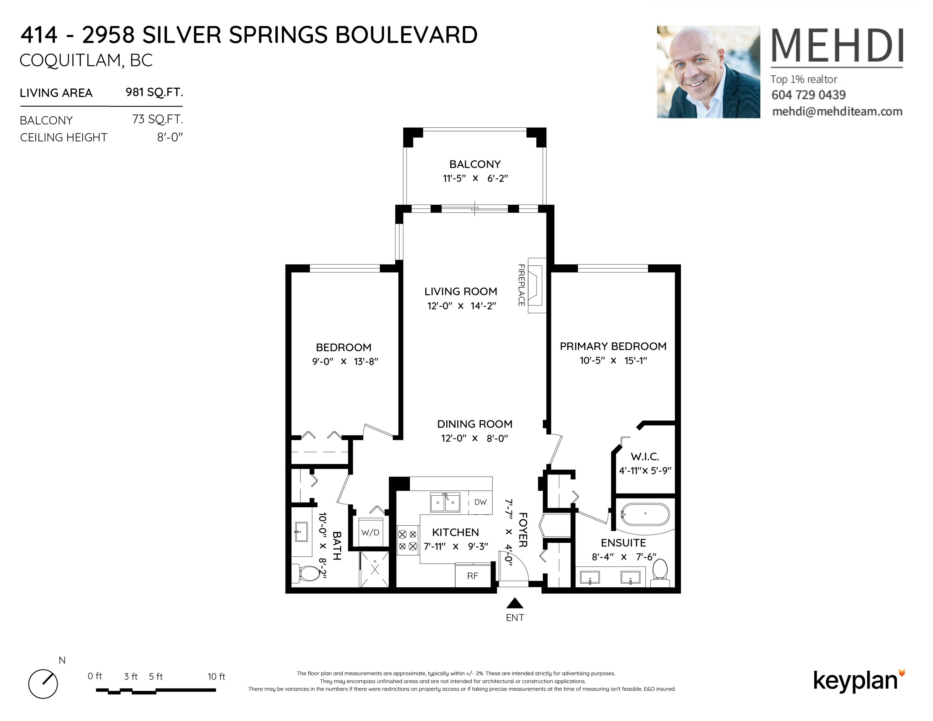 414-2958 SILVER SPRINGS BOULEVARD, Coquitlam, British Columbia, 2 Bedrooms Bedrooms, ,2 BathroomsBathrooms,Residential Attached,For Sale,R2873043
