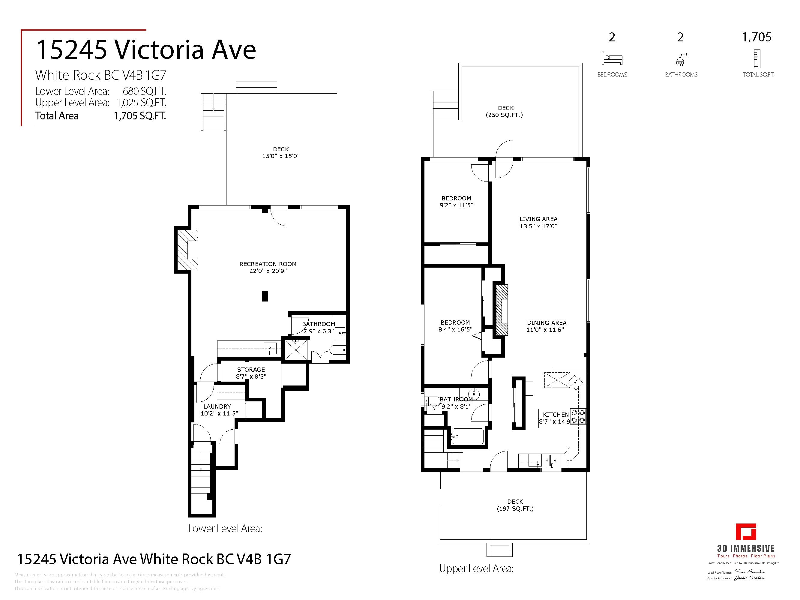15245 VICTORIA AVENUE, White Rock, British Columbia, 2 Bedrooms Bedrooms, ,2 BathroomsBathrooms,Residential Detached,For Sale,R2873207
