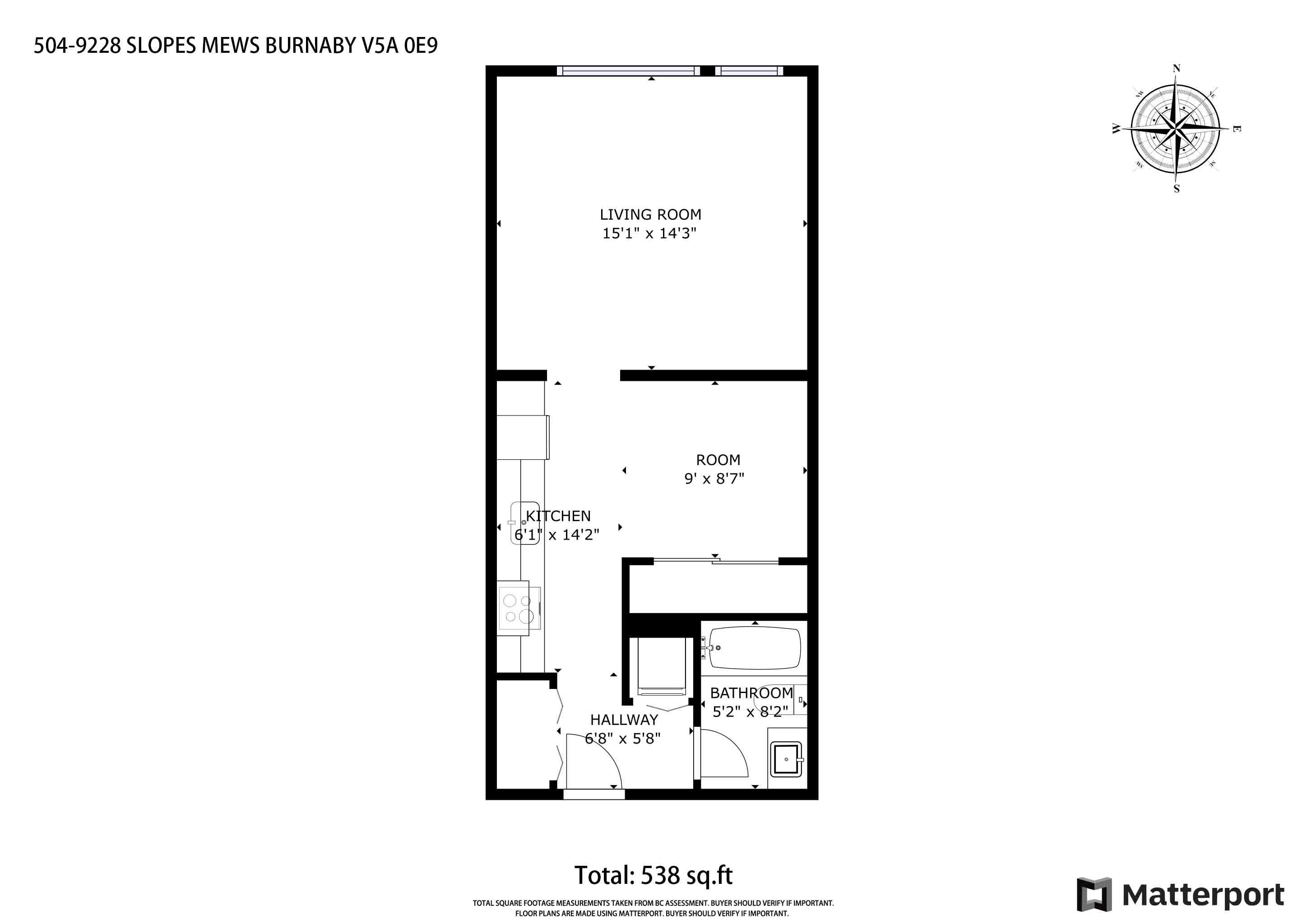 9228 SLOPES, Burnaby, British Columbia V5A 0E9, 1 Bedroom Bedrooms, ,1 BathroomBathrooms,Residential Attached,For Sale,SLOPES,R2873601