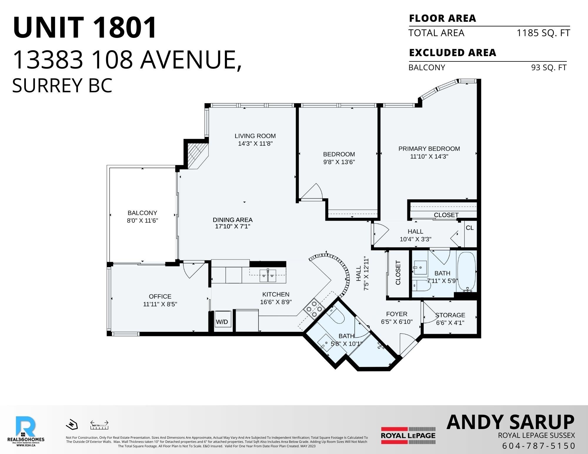 1801-13383 108 AVENUE, Surrey, British Columbia V3T 5T6, 3 Bedrooms Bedrooms, ,2 BathroomsBathrooms,Residential Attached,For Sale,R2873725