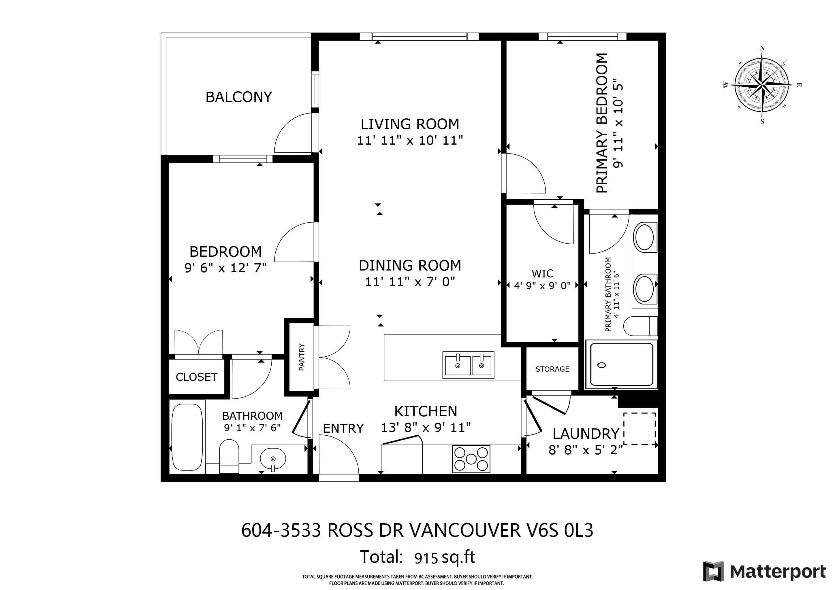 604-3533 ROSS DRIVE, Vancouver, British Columbia, 2 Bedrooms Bedrooms, ,2 BathroomsBathrooms,Residential Attached,For Sale,R2873853