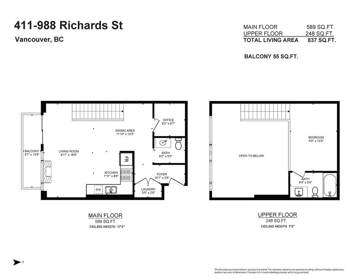 988 RICHARDS, Vancouver, British Columbia V6B 8R2, 1 Bedroom Bedrooms, ,1 BathroomBathrooms,Residential Attached,For Sale,RICHARDS,R2875369
