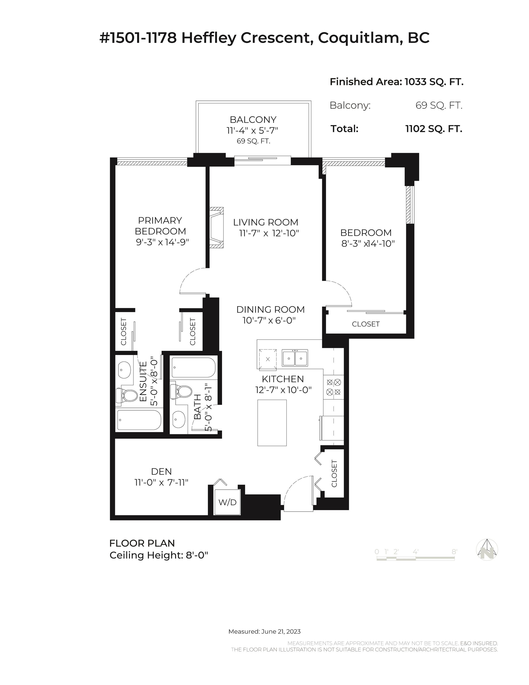 1501-1178 HEFFLEY CRESCENT, Coquitlam, British Columbia, 2 Bedrooms Bedrooms, ,2 BathroomsBathrooms,Residential Attached,For Sale,R2875461