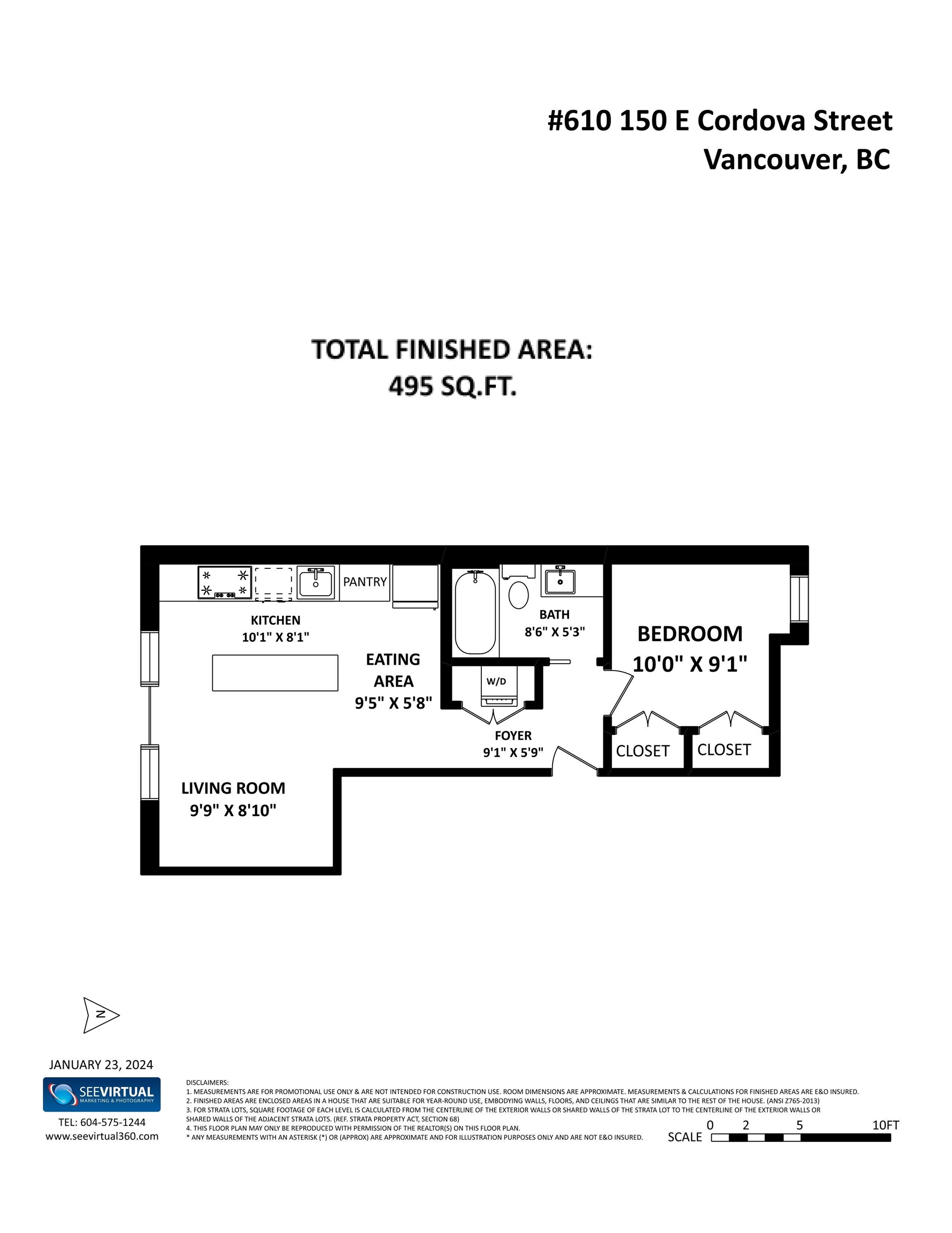 610-150 ECORDOVA STREET, Vancouver, British Columbia, 1 Bedroom Bedrooms, ,1 BathroomBathrooms,Residential Attached,For Sale,R2875694