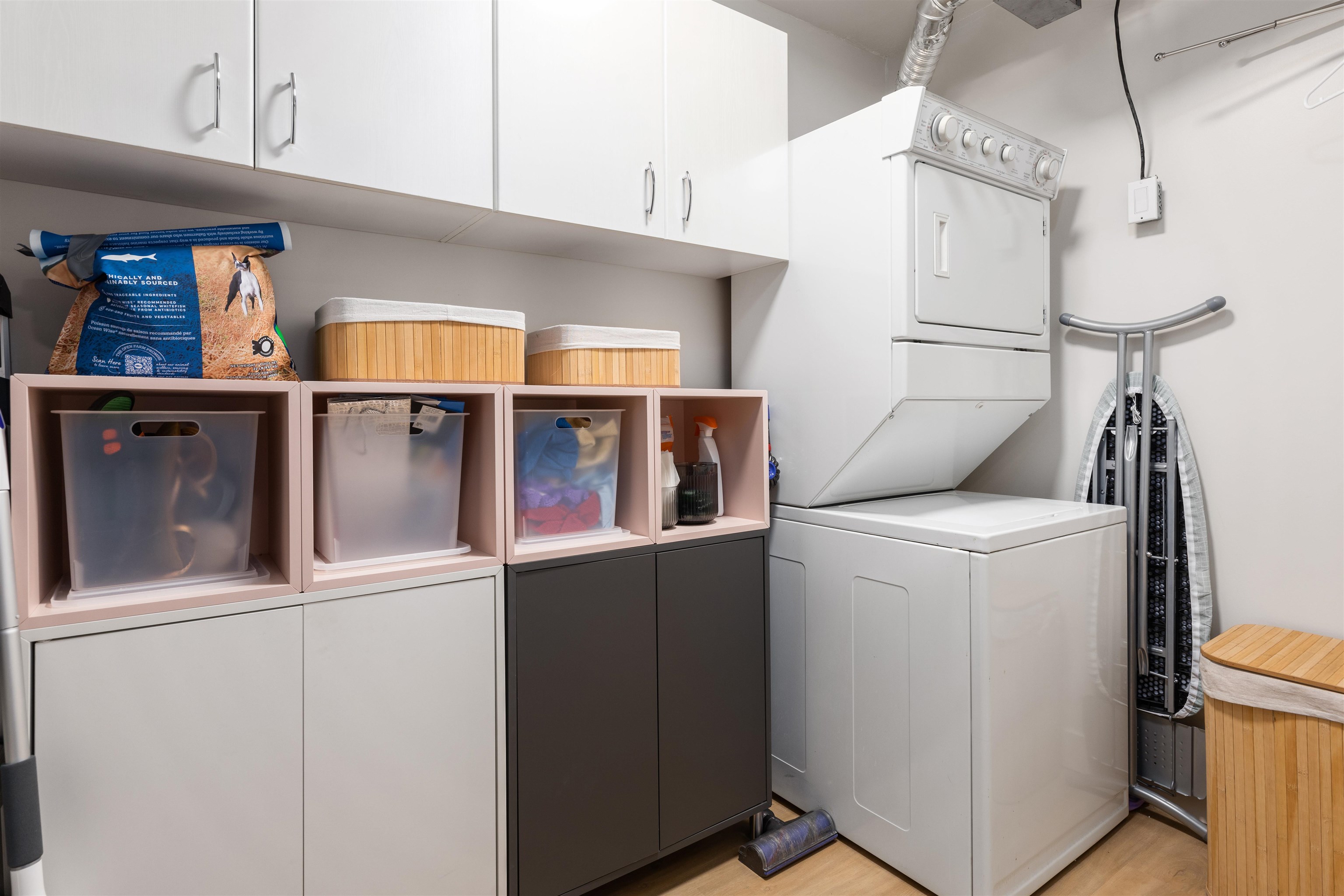 Large laundry room with ample storage