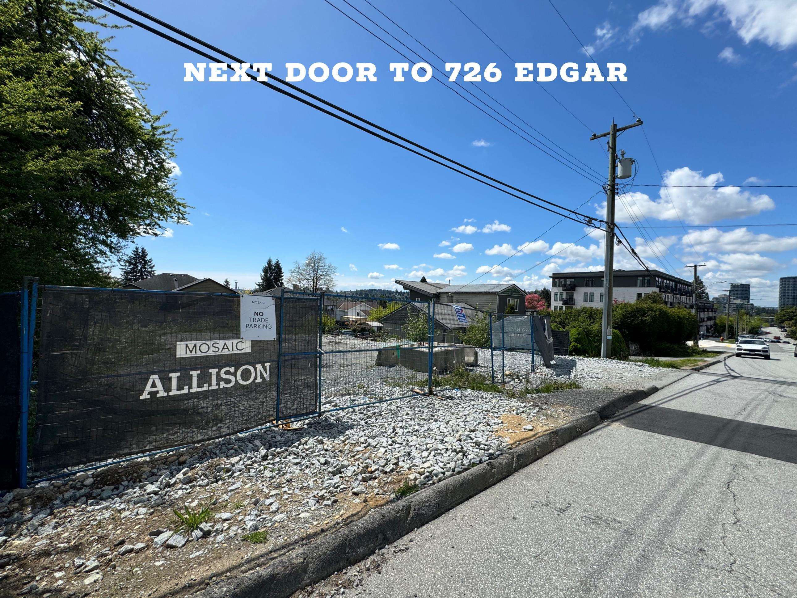 726 EDGAR, Coquitlam, British Columbia, ,Land Only,For Sale,R2877795
