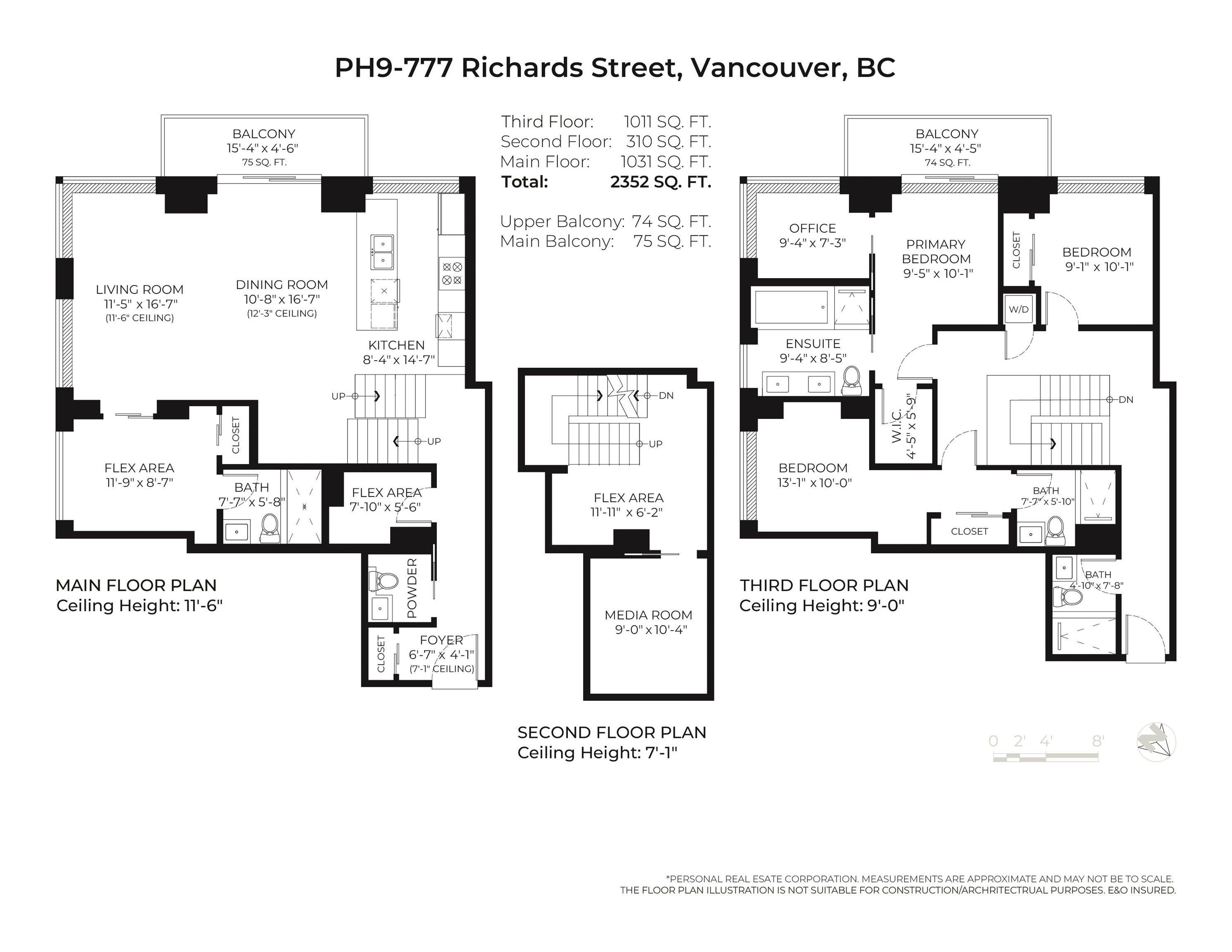 PH9-777 RICHARDS STREET, Vancouver, British Columbia Apartment/Condo, 3 Bedrooms, 5 Bathrooms, Residential Attached,For Sale, MLS-R2877879