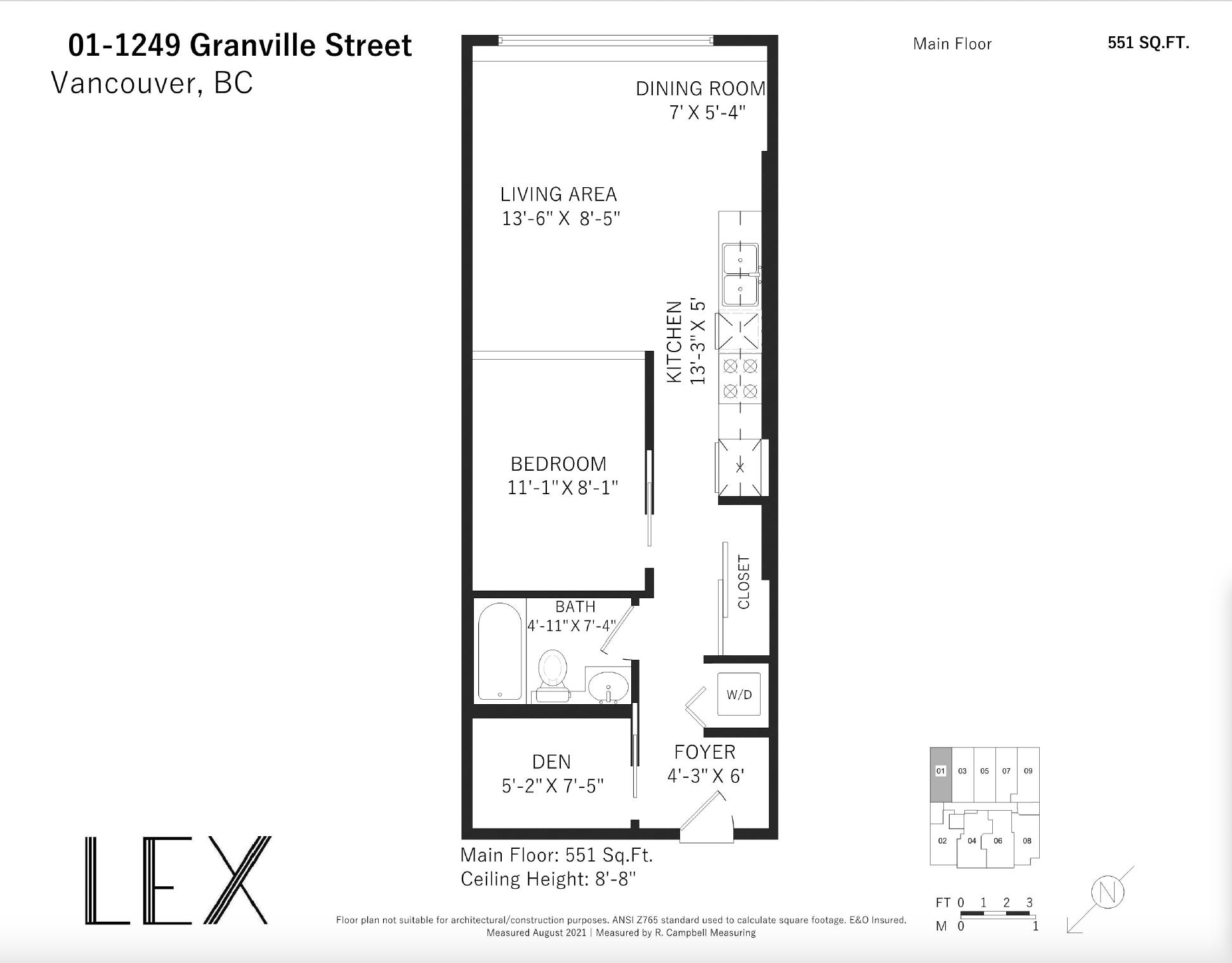 501-1249 GRANVILLE STREET, Vancouver, British Columbia, 1 Bedroom Bedrooms, ,1 BathroomBathrooms,Residential Attached,For Sale,R2878454
