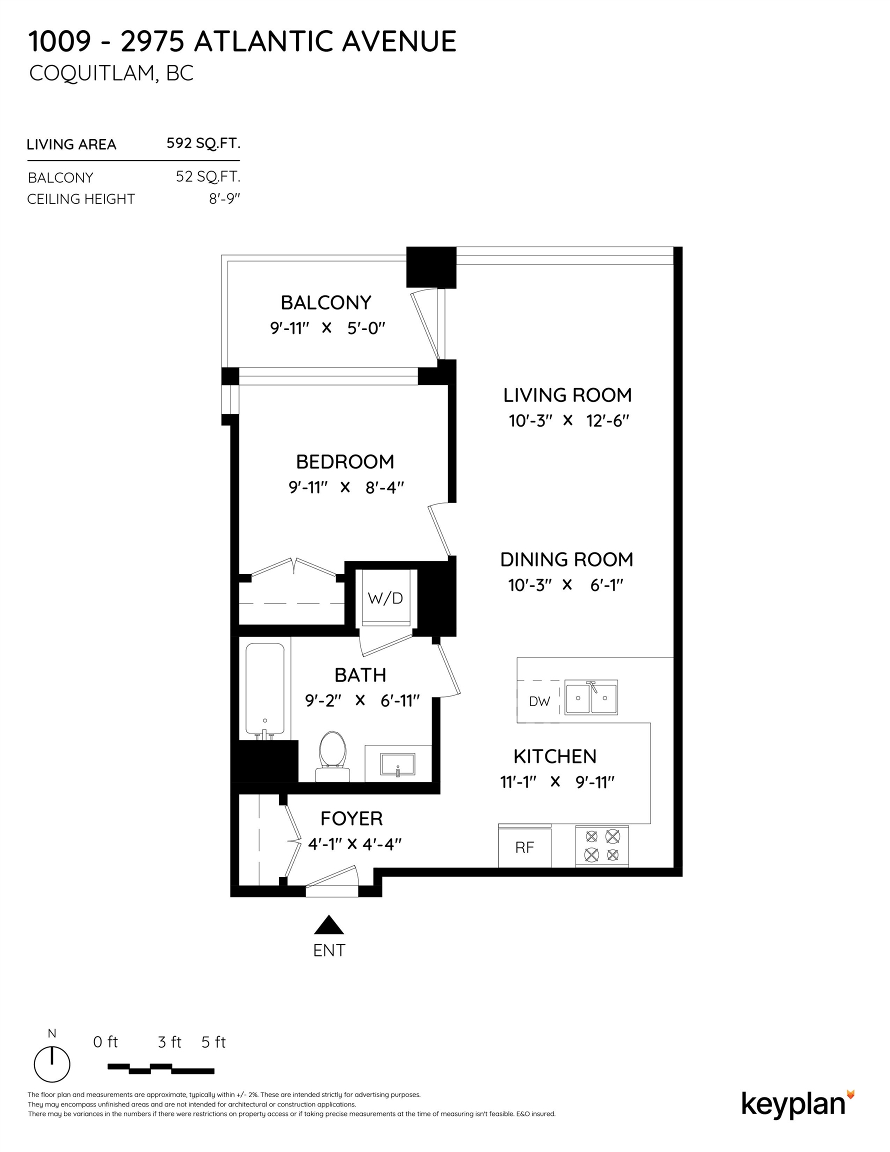 1009-2975 ATLANTIC AVENUE, Coquitlam, British Columbia, 1 Bedroom Bedrooms, ,1 BathroomBathrooms,Residential Attached,For Sale,R2878655