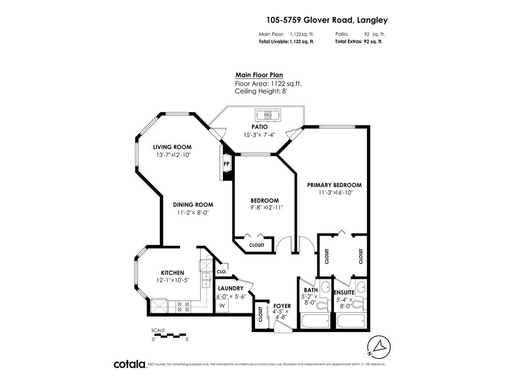 105-5759 GLOVER ROAD, Langley, British Columbia, 2 Bedrooms Bedrooms, ,2 BathroomsBathrooms,Residential Attached,For Sale,R2880485
