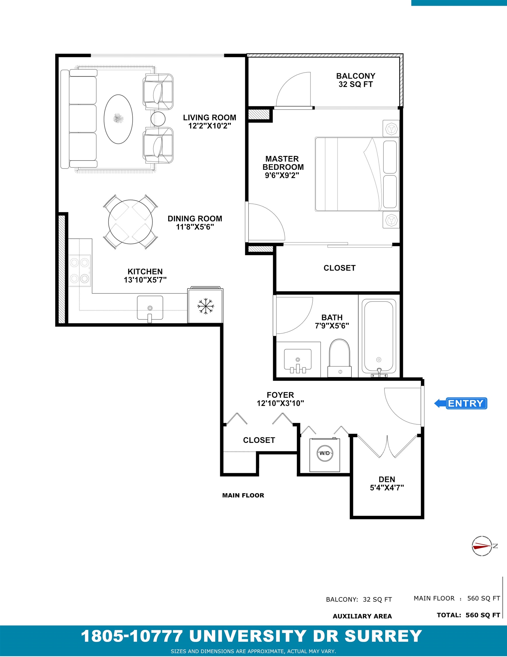 1805 10777 University Drive, Surrey, Whalley, V3T 0E6 24